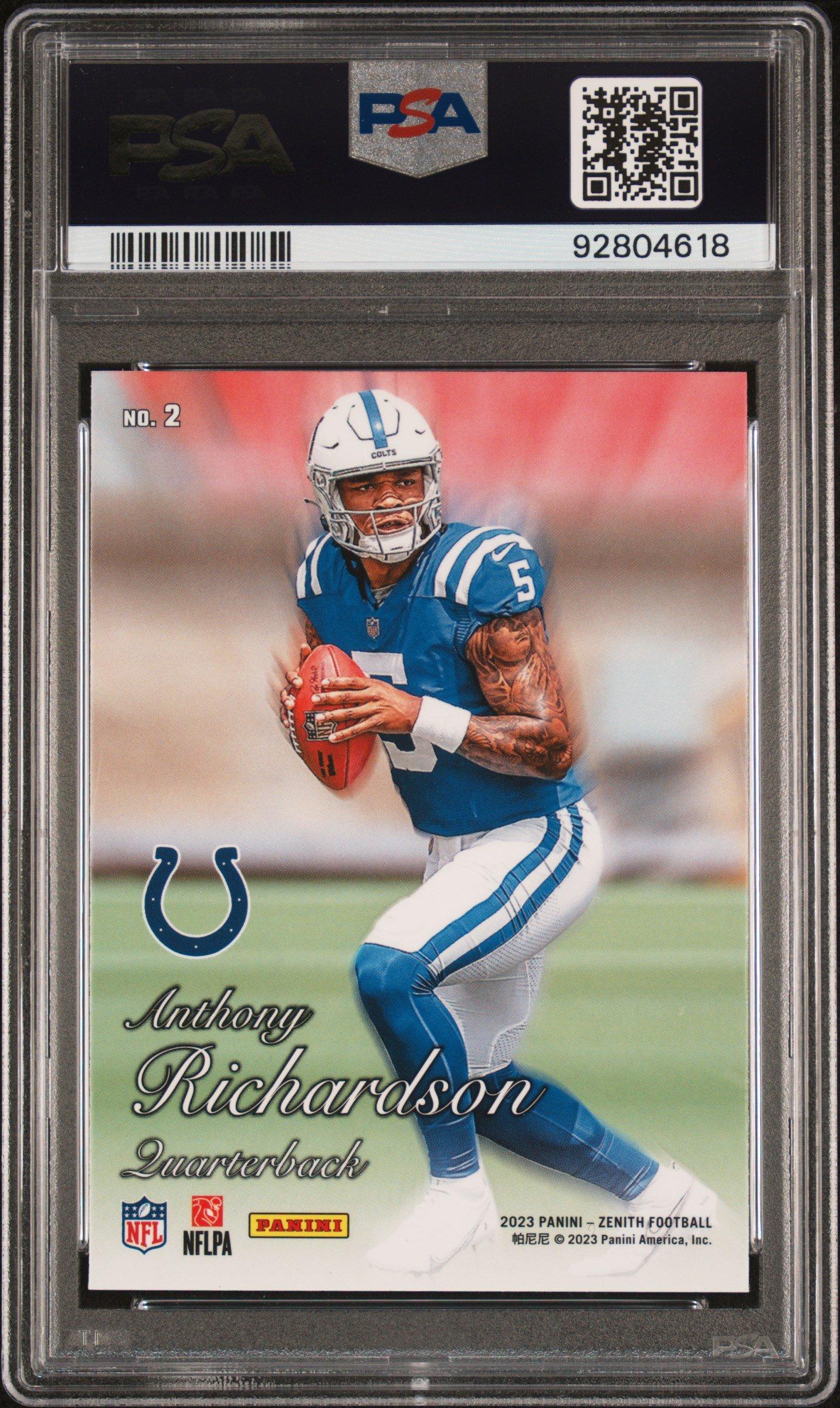 2023 Panini Zenith 1994 Pacific 2 Anthony Richardson PSA 10
