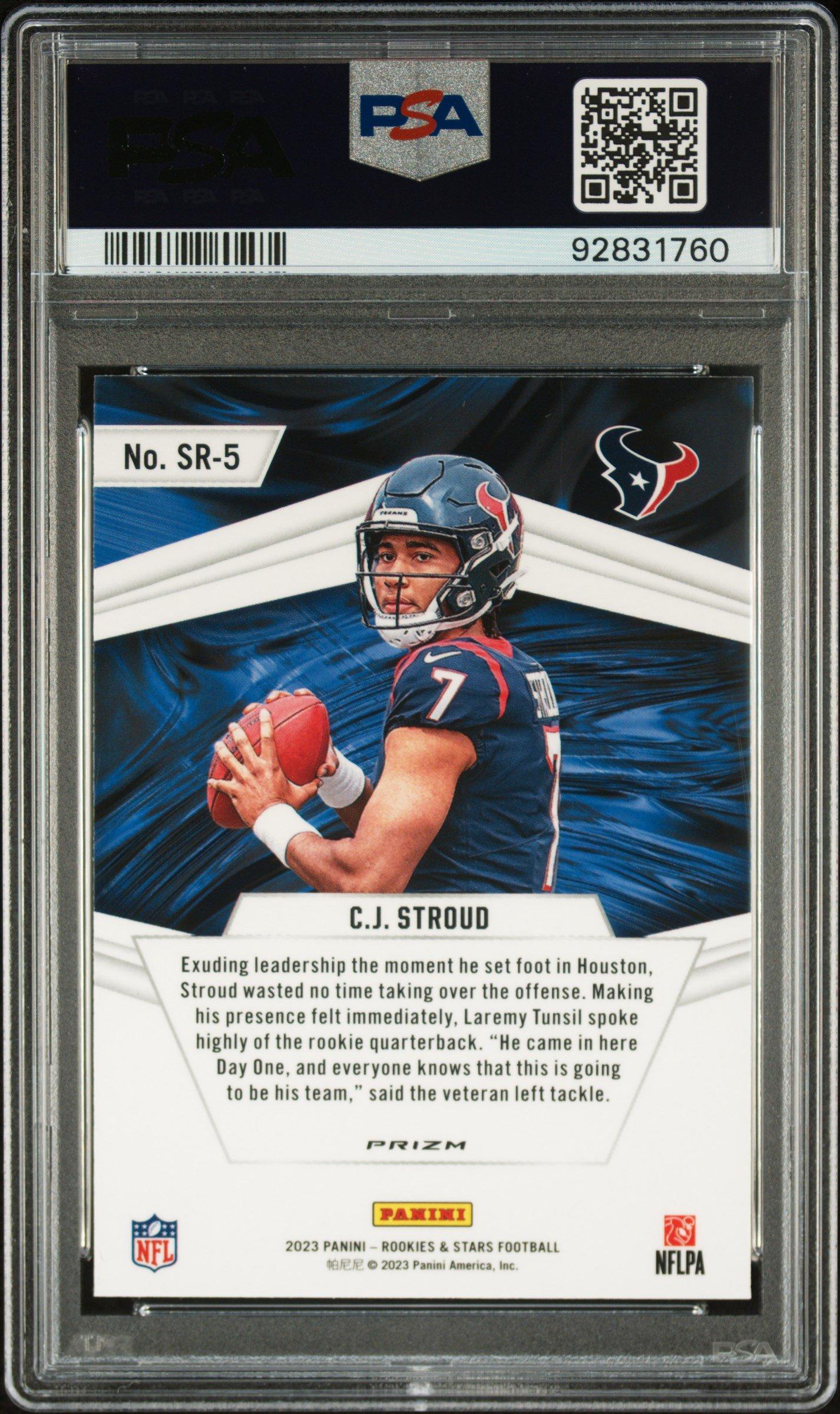 2023 Panini Rookies & Stars Stellar Rookies Sr5 Cj Stroud PSA 10