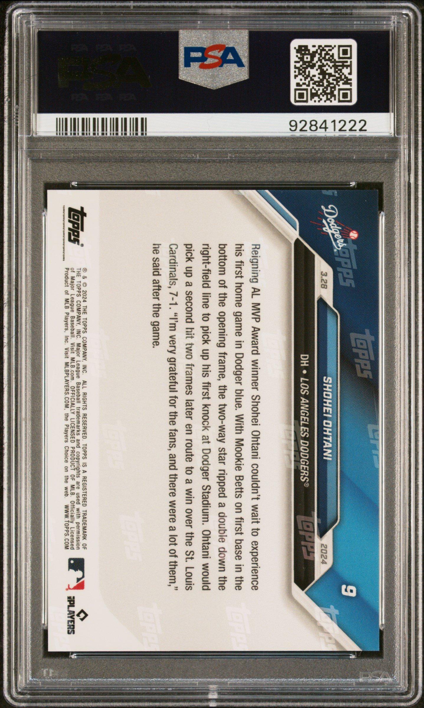 2024 Topps Now 9 Shohei Ohtani PSA 10