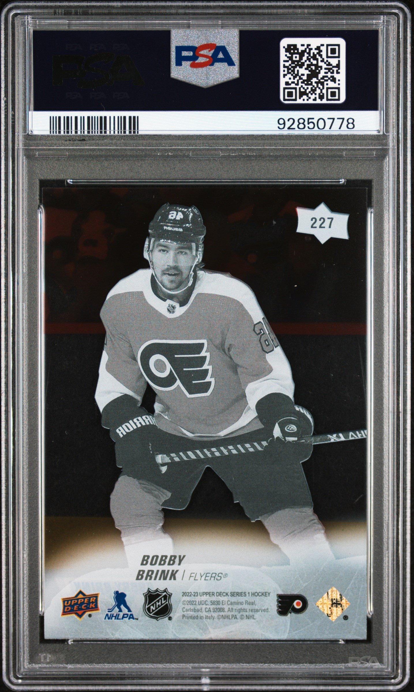 2022 Upper Deck 227 Bobby Brink Clear Cut PSA 9