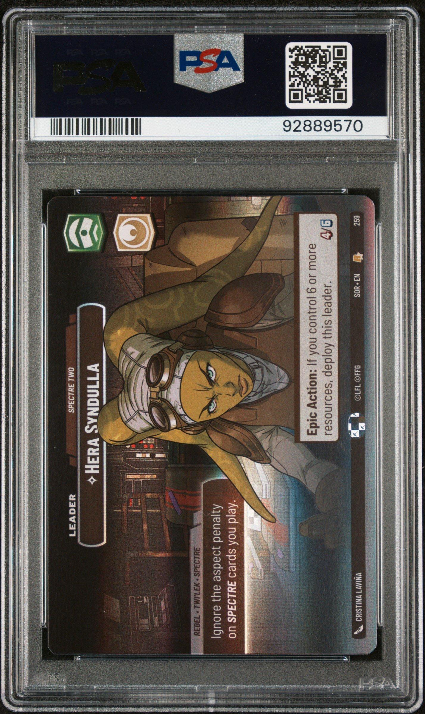 2024 Star Wars: Unlimited Spark Of Rebellion 259 Hera Syndulla, Spectre Two  Showcase PSA 10 Graded Card | GameStop