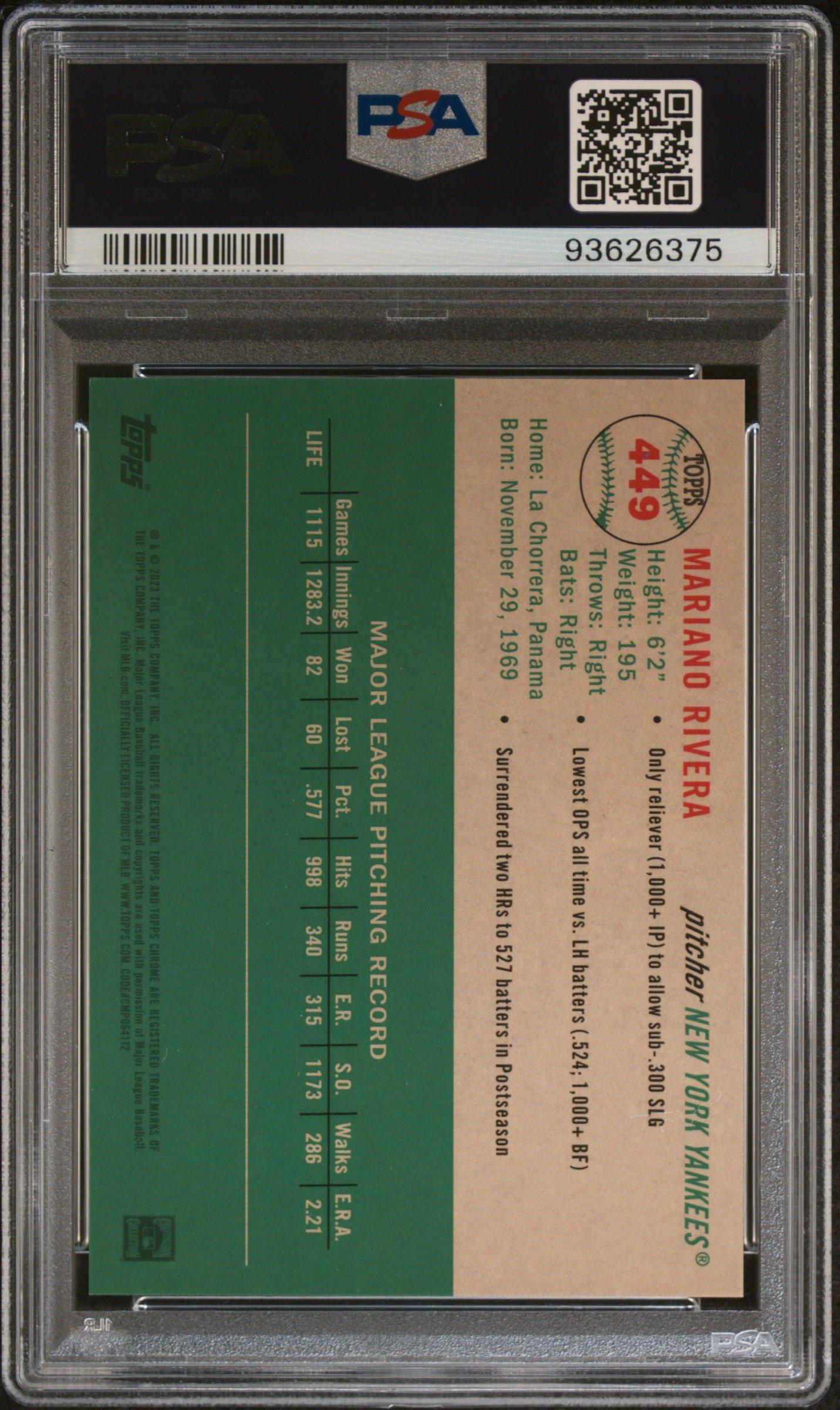 2023 Topps Chrome Platinum Anniversary 449 Mariano Rivera Blue 
