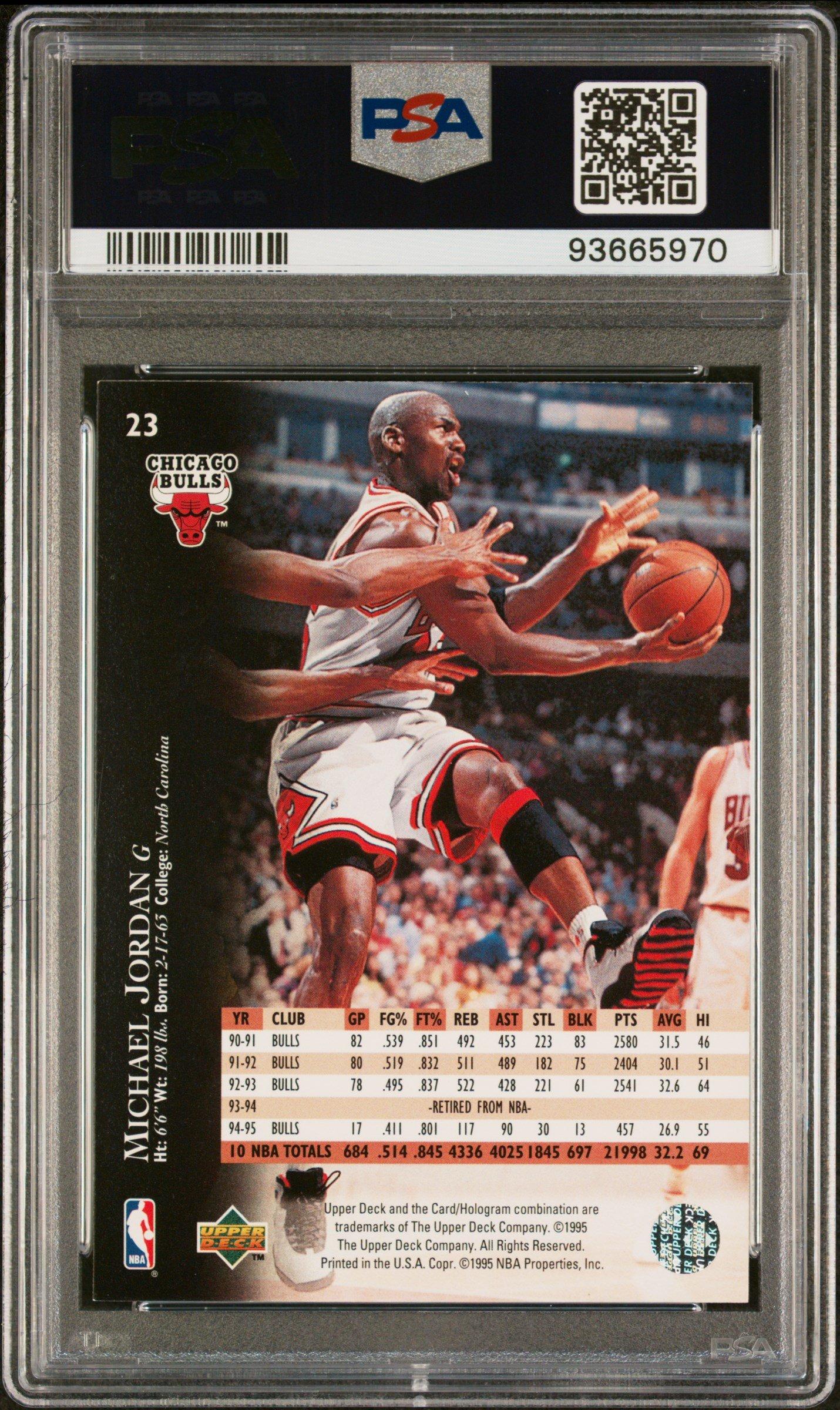 1995 Upper Deck 23 Michael Jordan PSA 8 Graded Card | GameStop