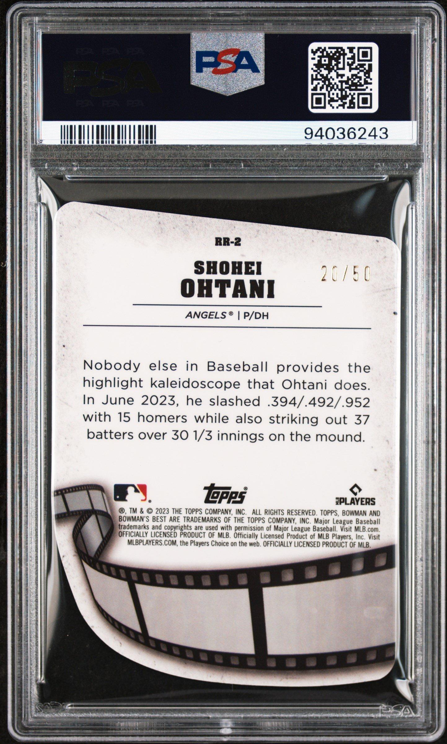 2023 Bowman's Best Reel To Reel Die-cuts Rr2 Shohei Ohtani Lava PSA 10