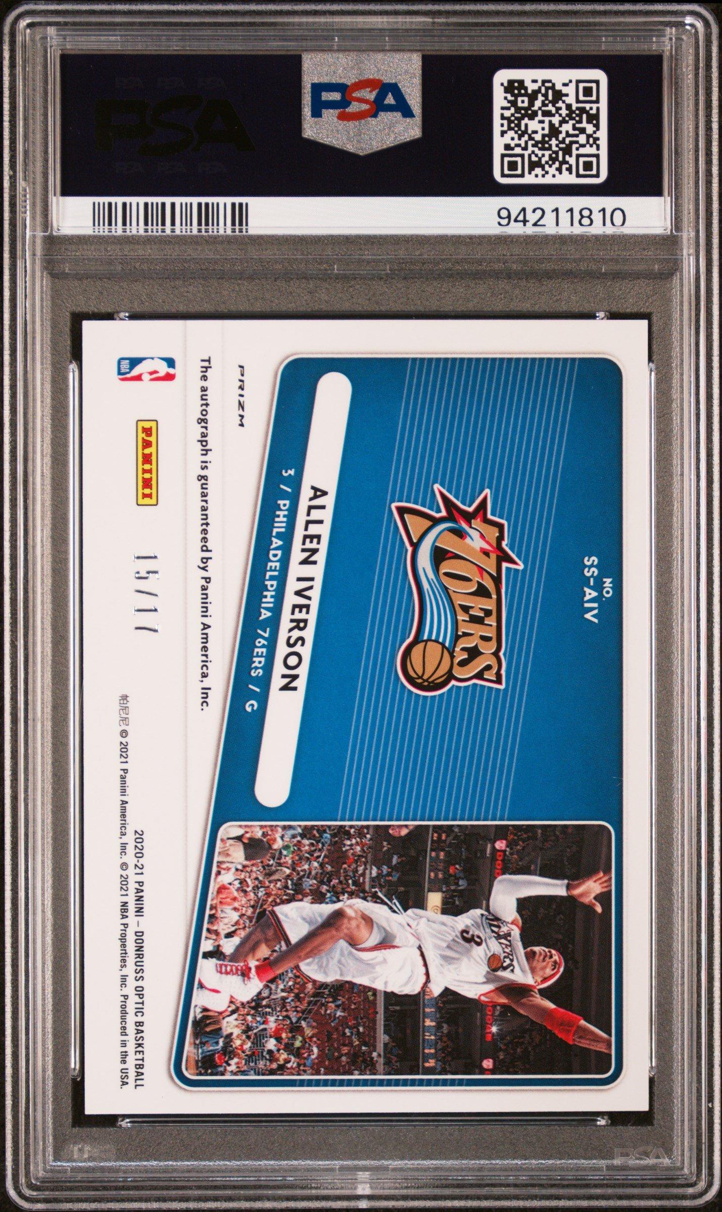2020 Panini Donruss Optic Signature Series Ssaiv Allen Iverson