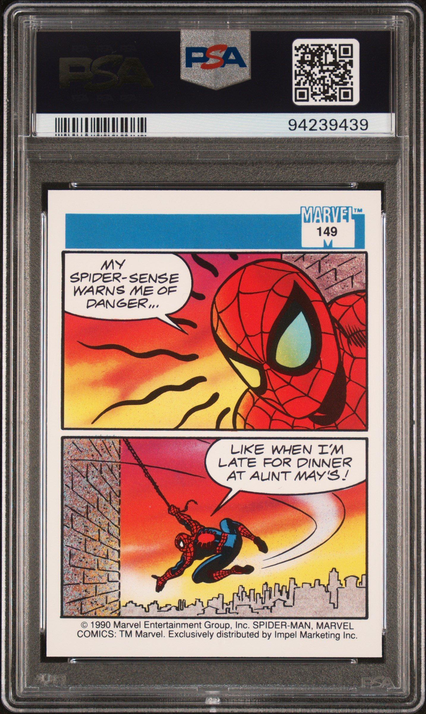 psa graded marvel cards 2022 Masterpieces Taskmaster Emerald Green Foil #63 – 9 Min Insane PSA 10 auction. I