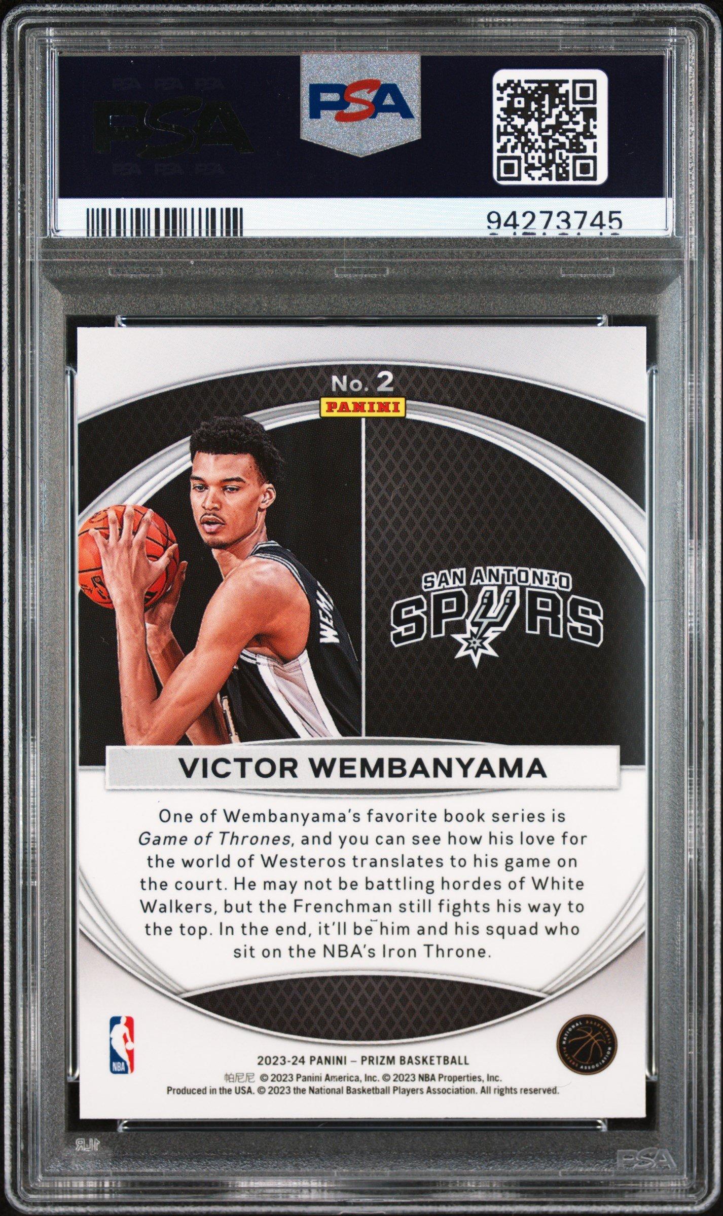 2023 Panini Prizm Global Reach 2 Victor Wembanyama PSA 10