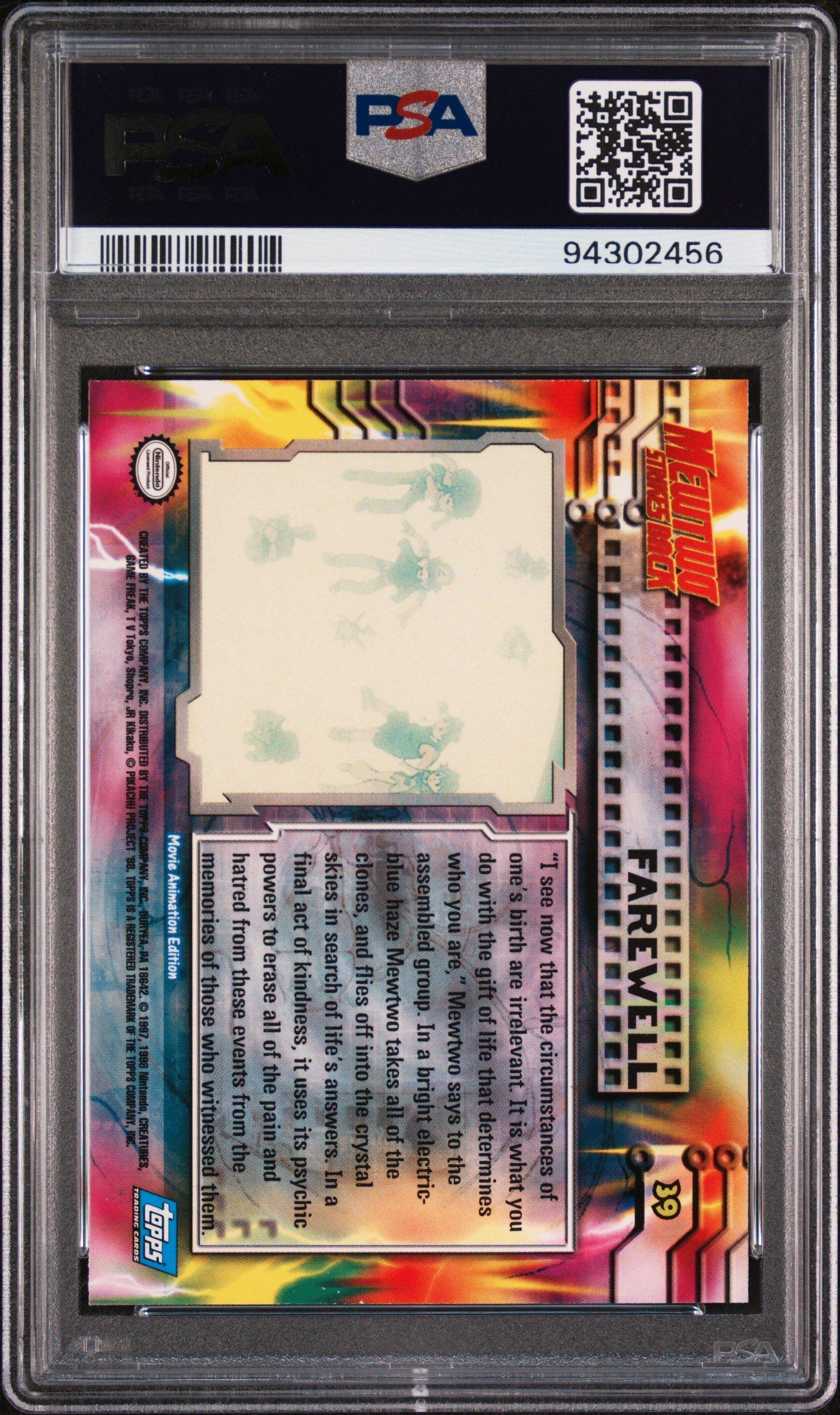 1999 Topps Pokemon The Movie Edt 39 Movie Edition Farewell PSA 10