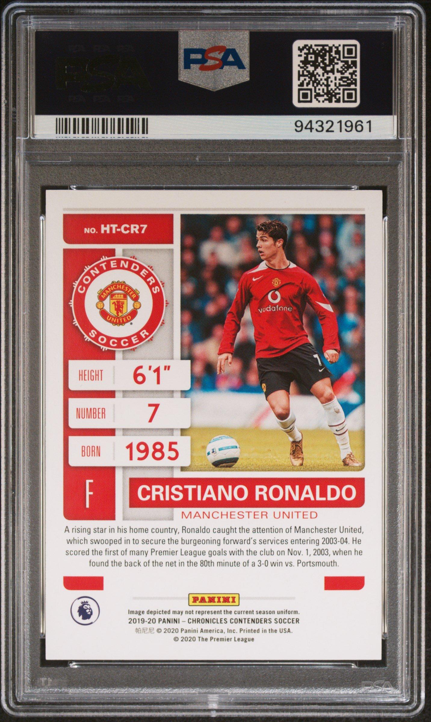 2019 Panini Chronicles Contenders Historic Ticket Cr7 Cristiano Ronaldo PSA 10