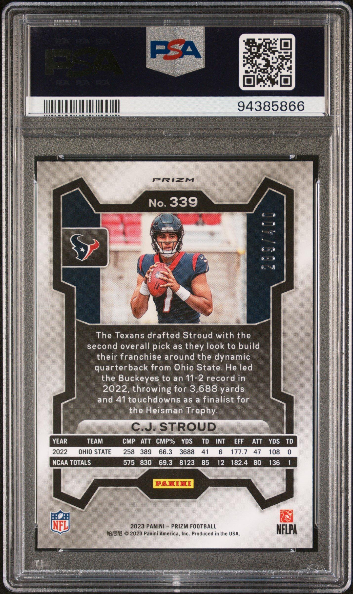 2023 Panini Prizm 339 Cj Stroud Pandora PSA 9