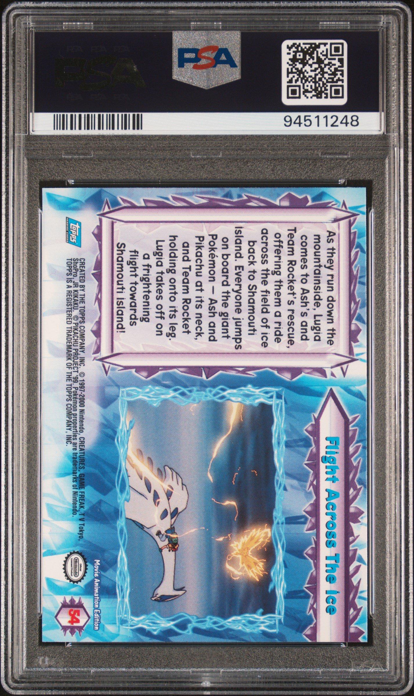 2000 Topps Pokemon The Movie 2000 54 Flight Across The Ice Foil PSA 10