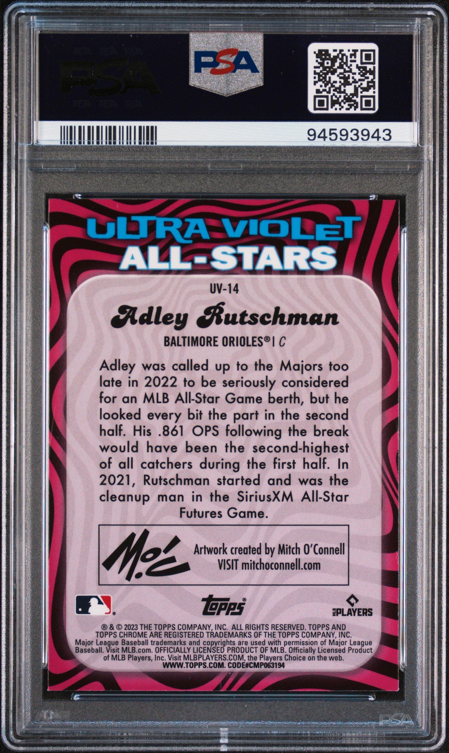 2023 Topps Chrome Ultraviolet All-stars Uv14 Adley Rutschman PSA