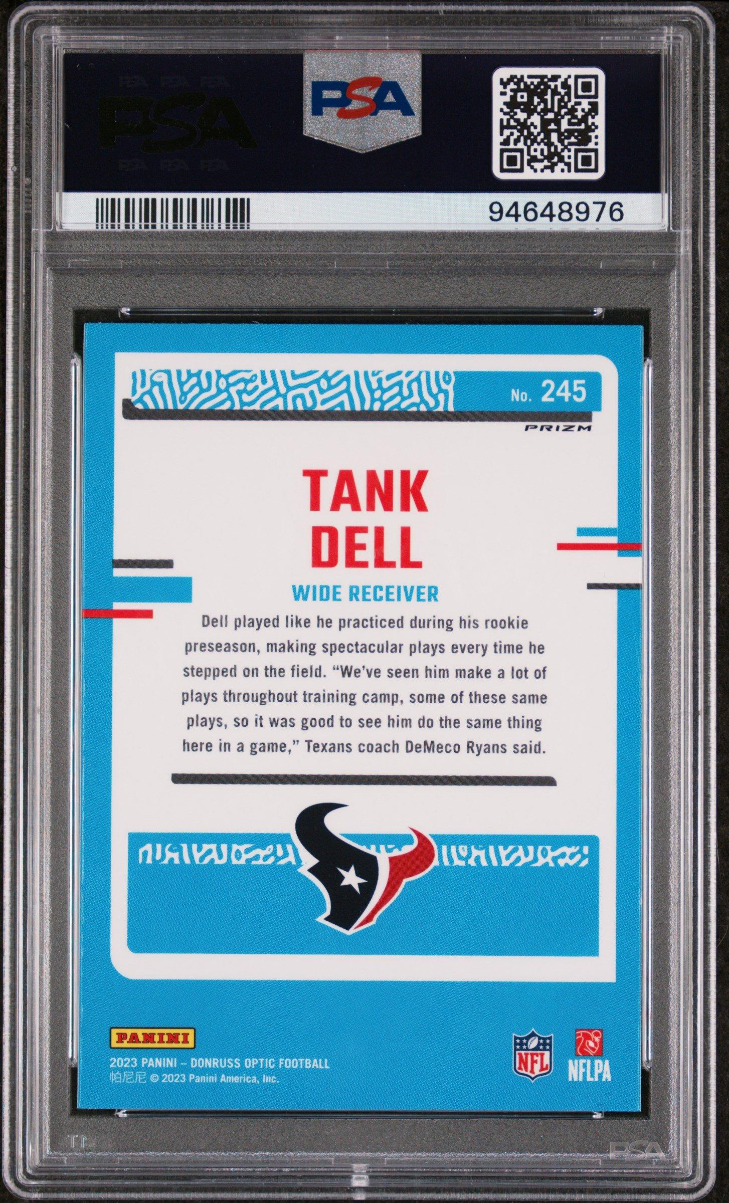 2023 Panini Donruss Optic 245 Tank Dell Holo PSA 10