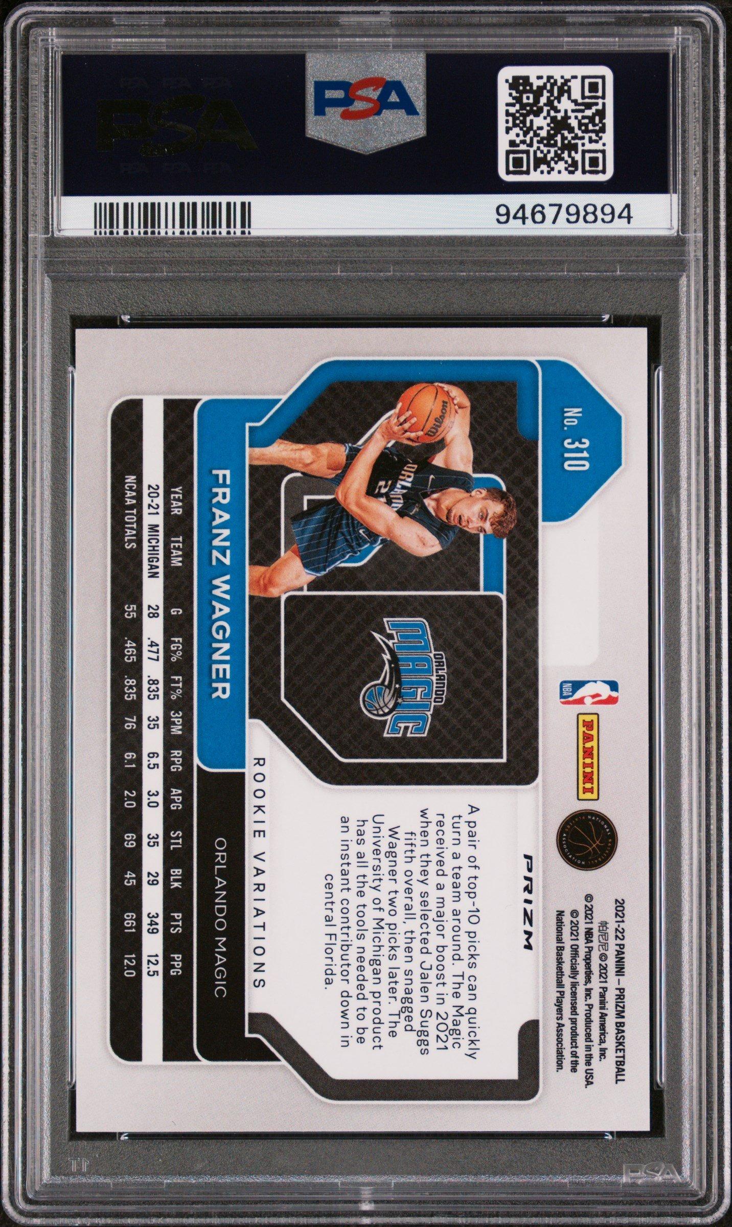 2021 Panini Prizm 310 Franz Wagner Variation-fast Break PSA 10