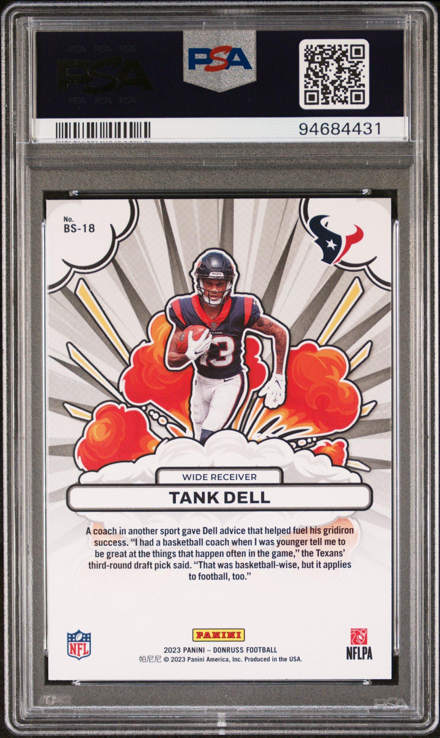2023 Panini Donruss Bomb Squad Bs18 Tank Dell PSA 10
