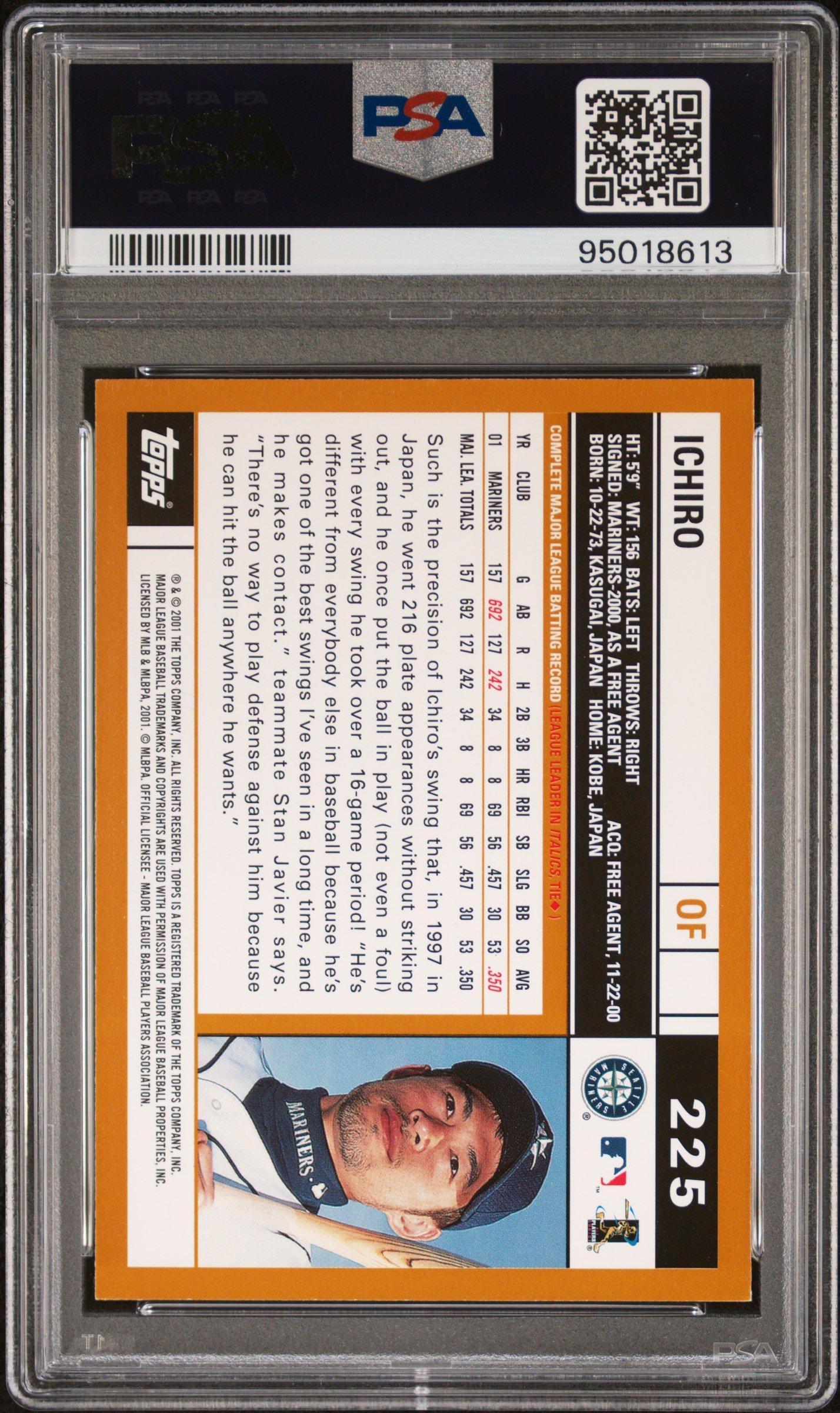 2002 Topps 225 Ichiro PSA 10
