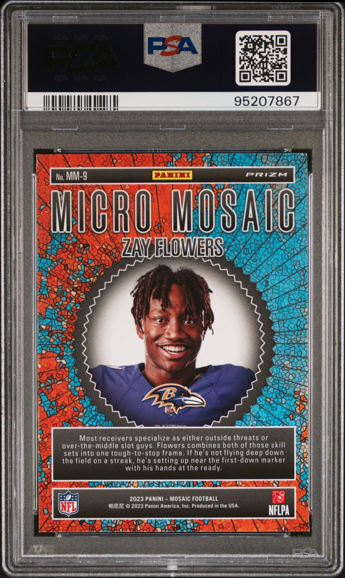 2023 Panini Mosaic Micro Mosaic Mm9 Zay Flowers PSA 10