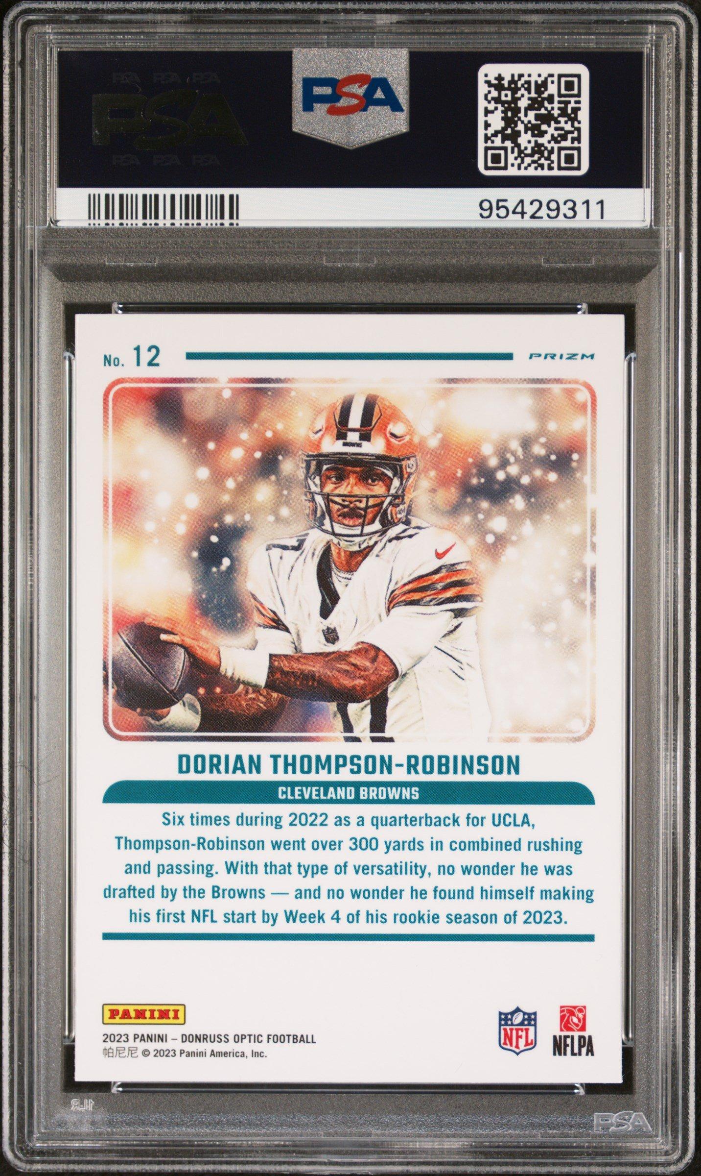 2023 Panini Donruss Optic Mythical 12 Dorian Thompson-robinson PSA 10