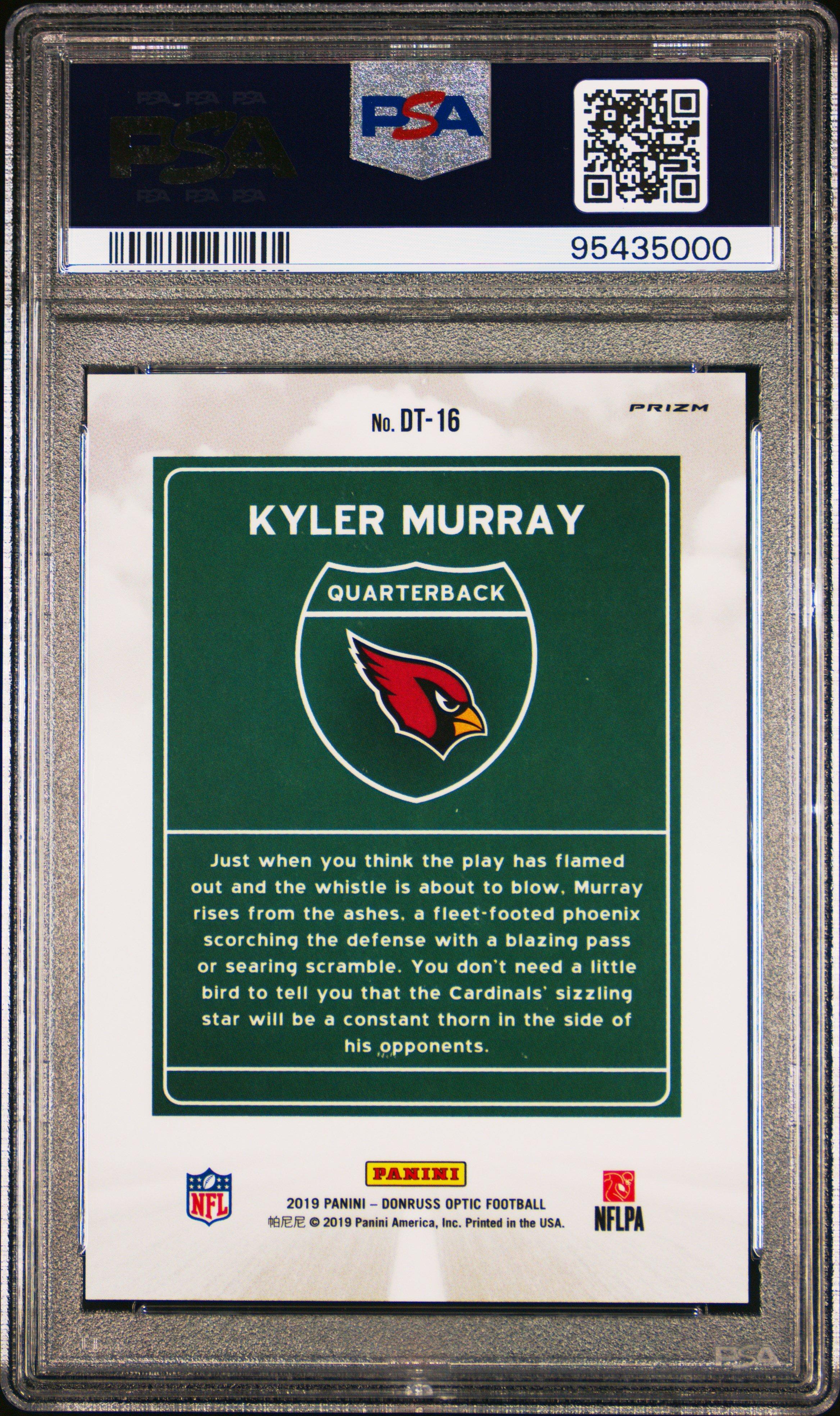 2019 Panini Donruss Optic Downtown Dt16 Kyler Murray PSA 10