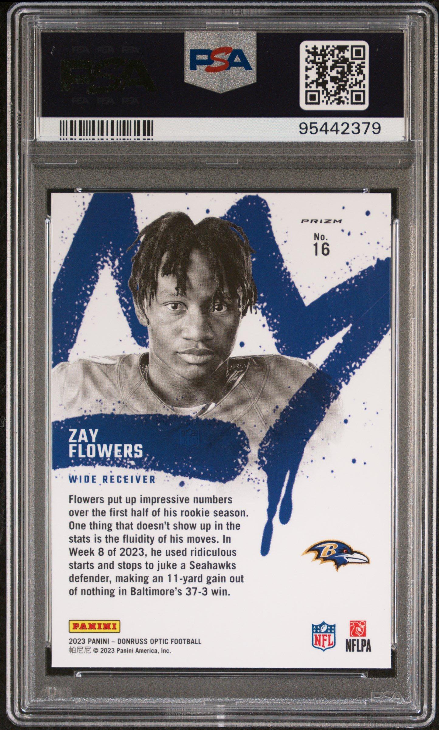 2023 Panini Donruss Optic Rookie Kings 16 Zay Flowers PSA 10
