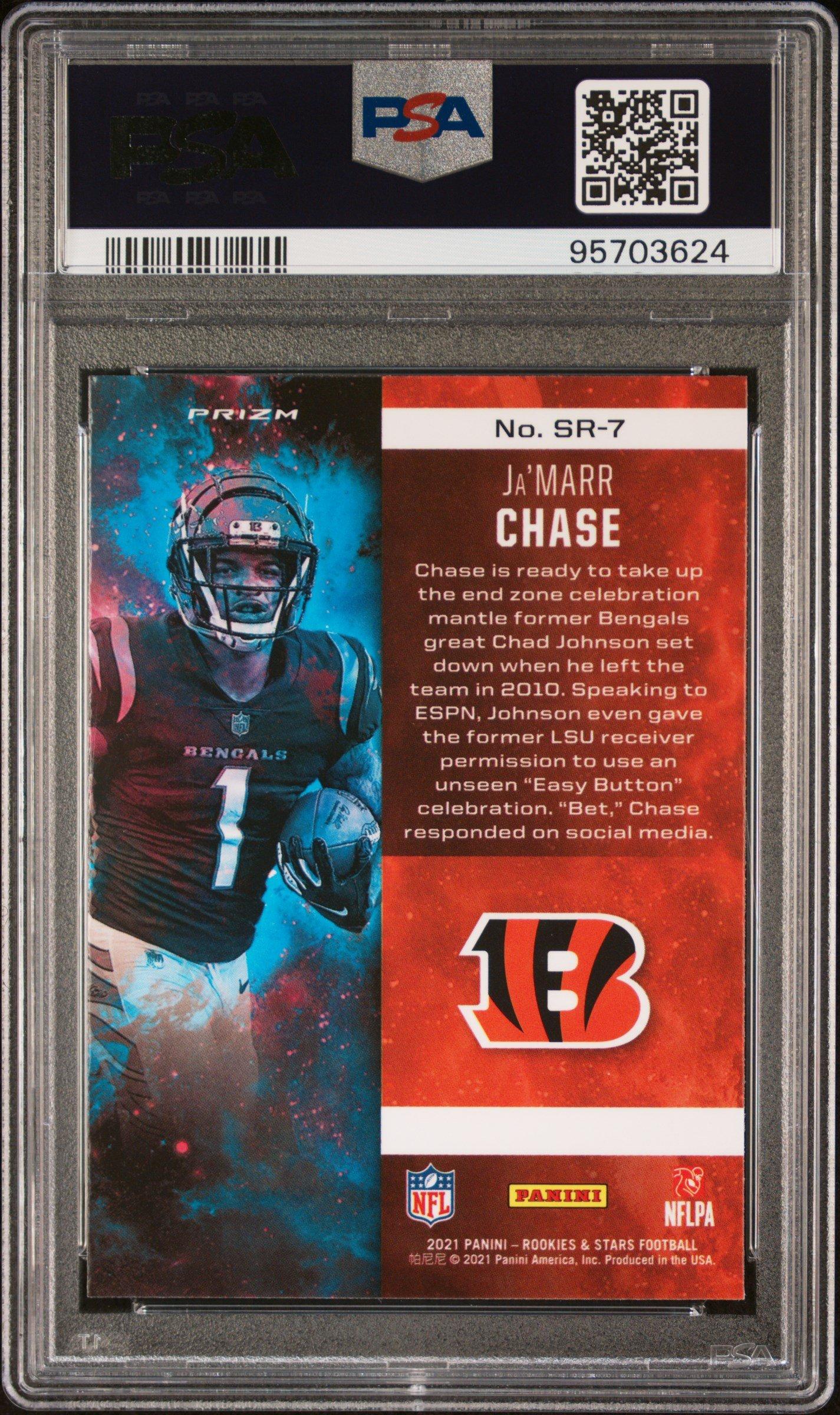 2021 Panini Rookies & Stars Stellar Rookies Sr-7 Ja'marr Chase Red Scope PSA 10