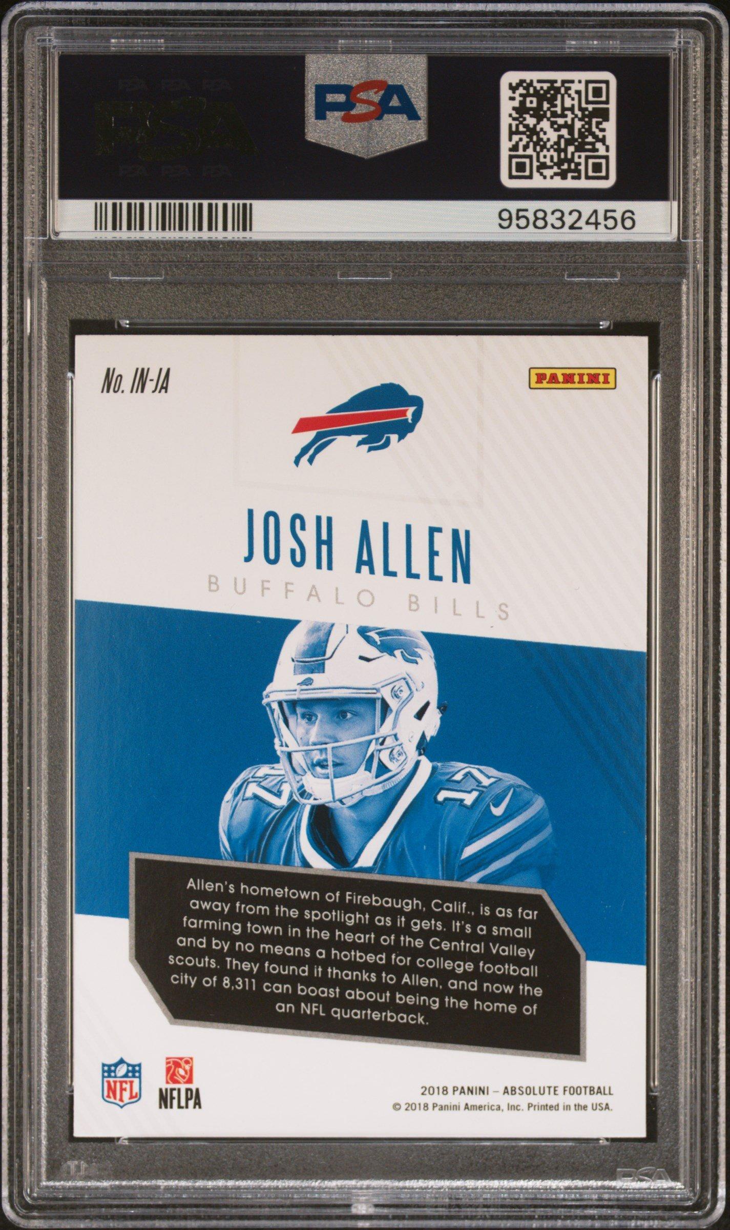 2018 Panini Absolute Introductions Ja Josh Allen Spectrum Gold PSA 9