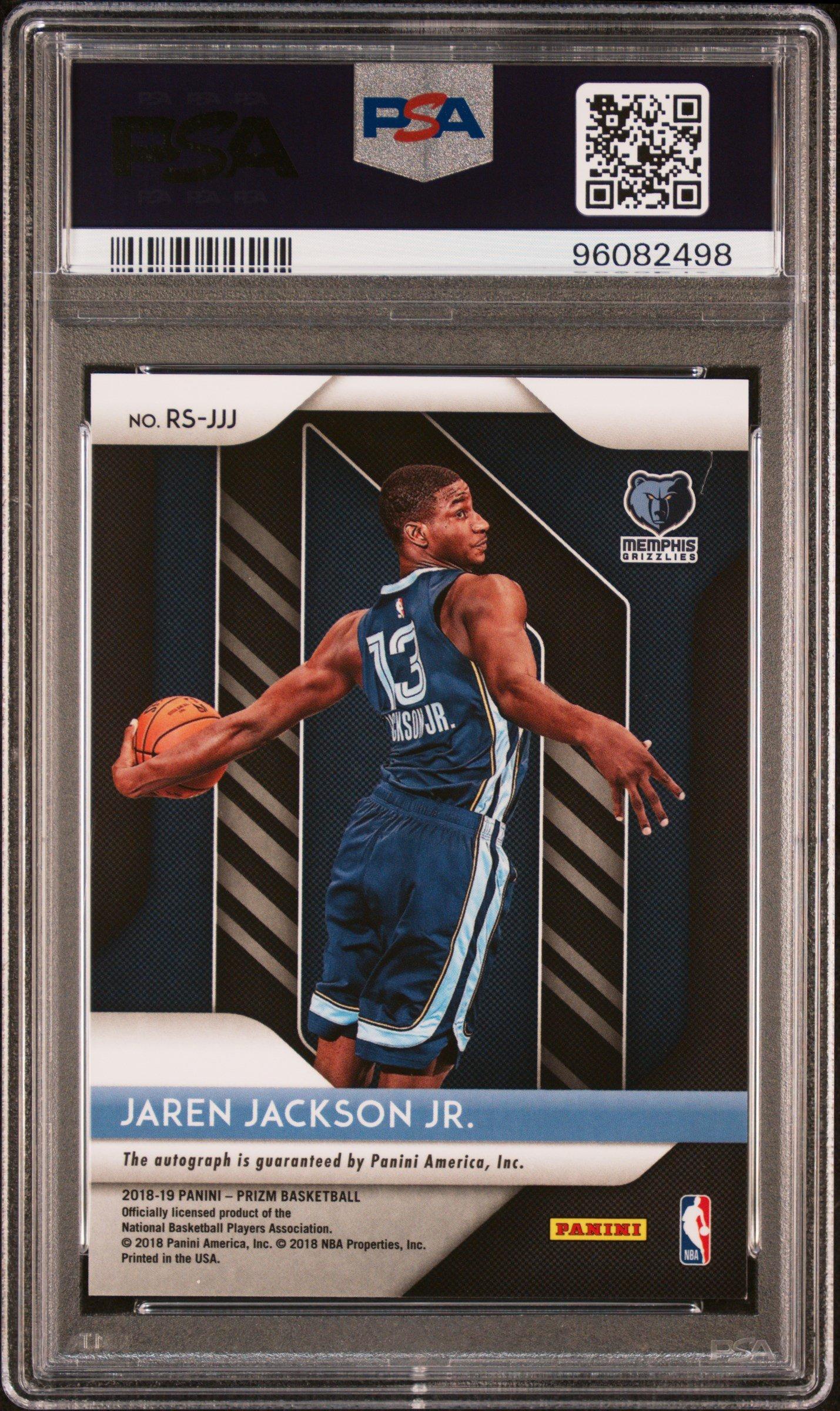 2018 Panini Prizm Rookie Signatures Rsjjj Jaren Jackson Jr. PSA 9