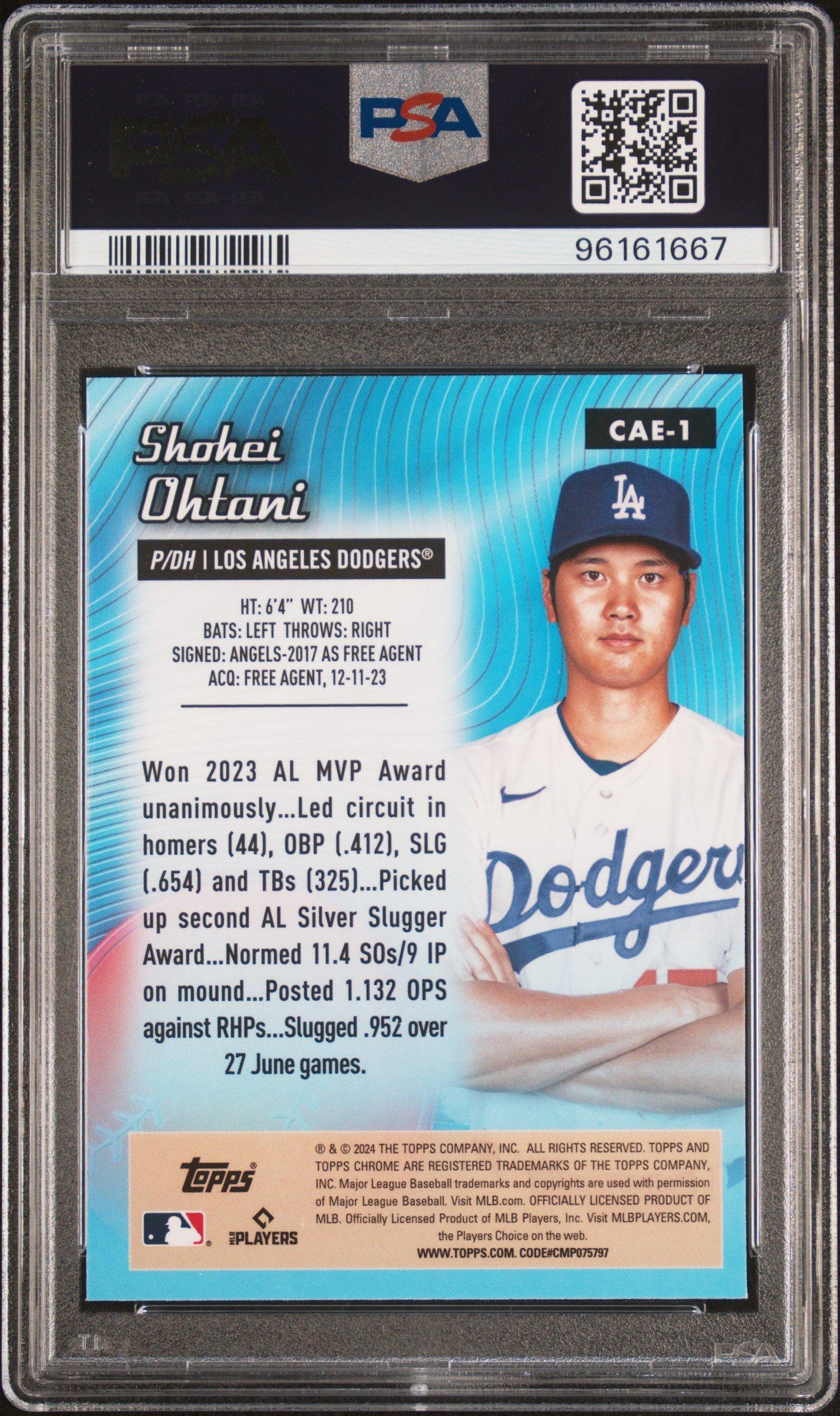 2024 Topps Chrome Chrome All Etch Cae1 Shohei Ohtani PSA 10