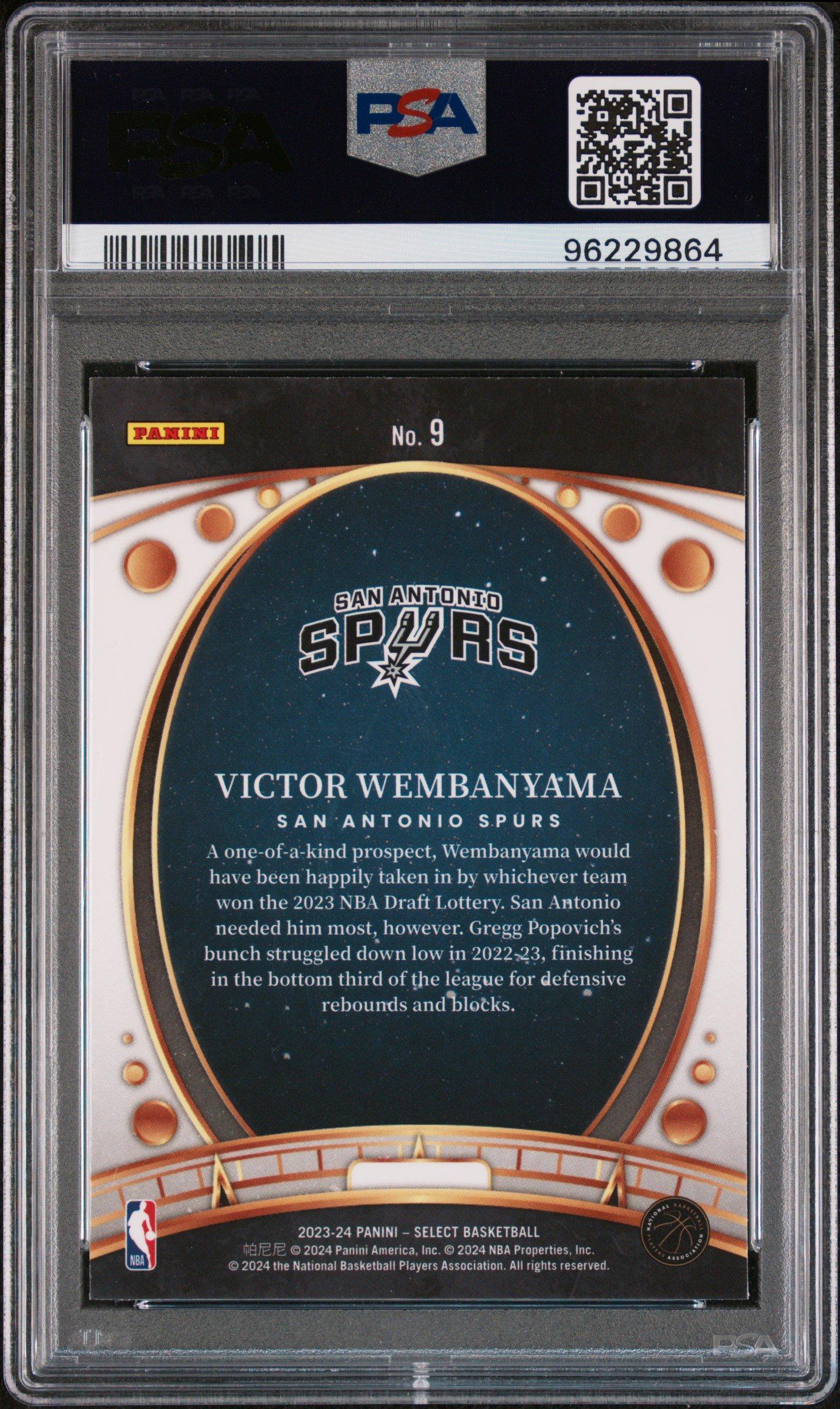 2023 Panini Select Lodestars 9 Victor Wembanyama PSA 10