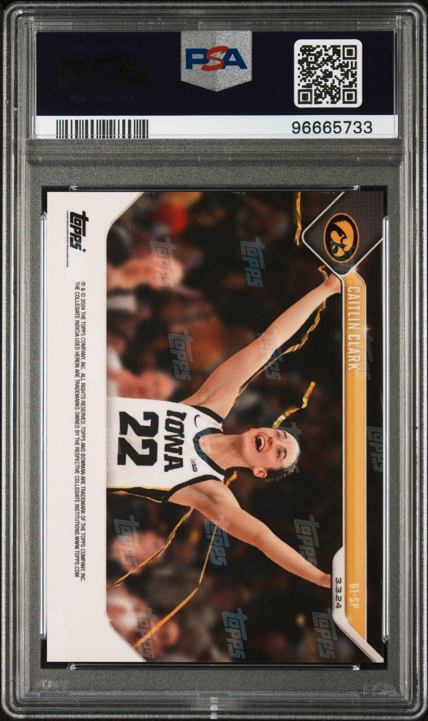 2023 Bowman U Now 61sp Caitlin Clark PSA 10