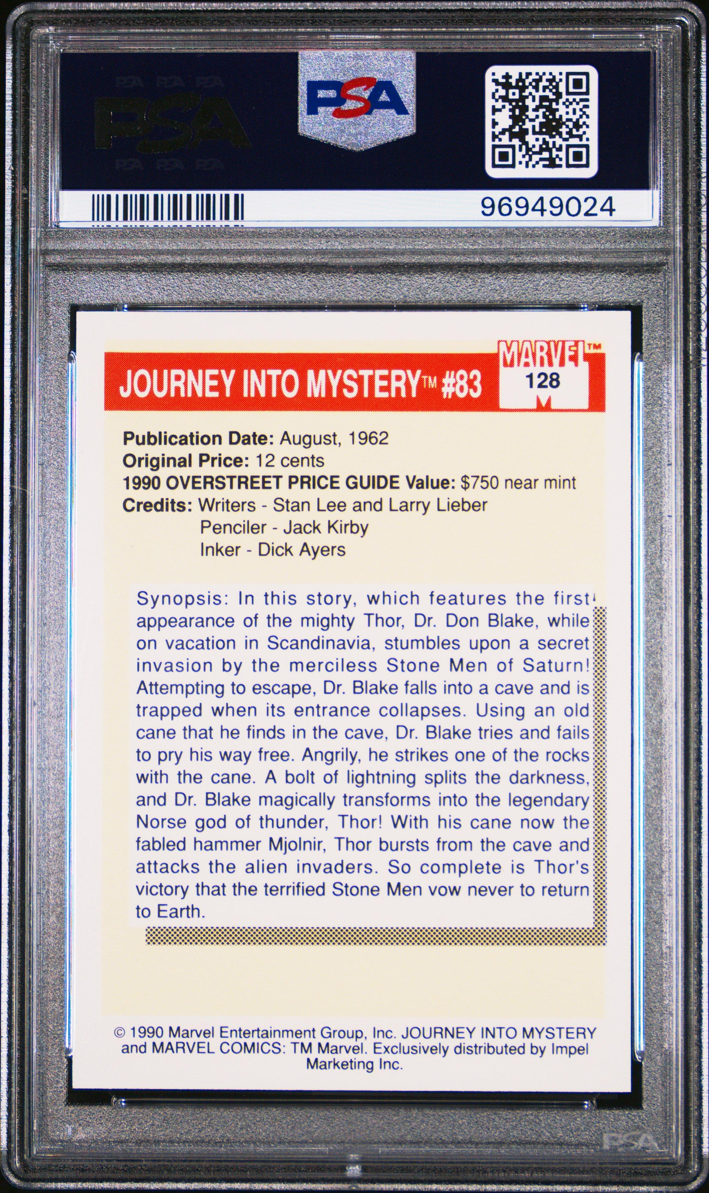 1990 Marvel Universe 128 Journey Into Mystery #83 PSA 10