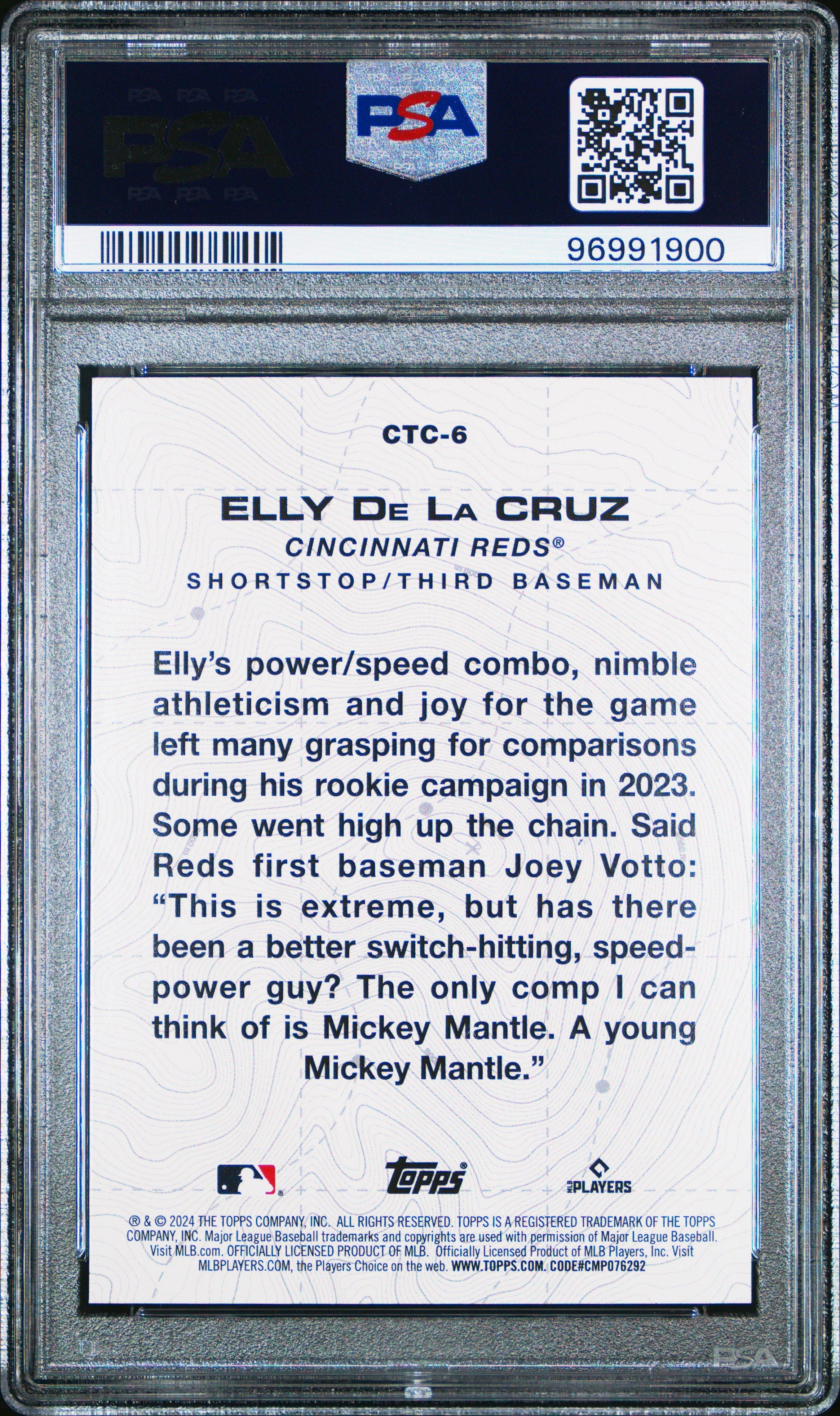 2024 Topps City To City Ctc6 Elly De La Cruz Blue PSA 10