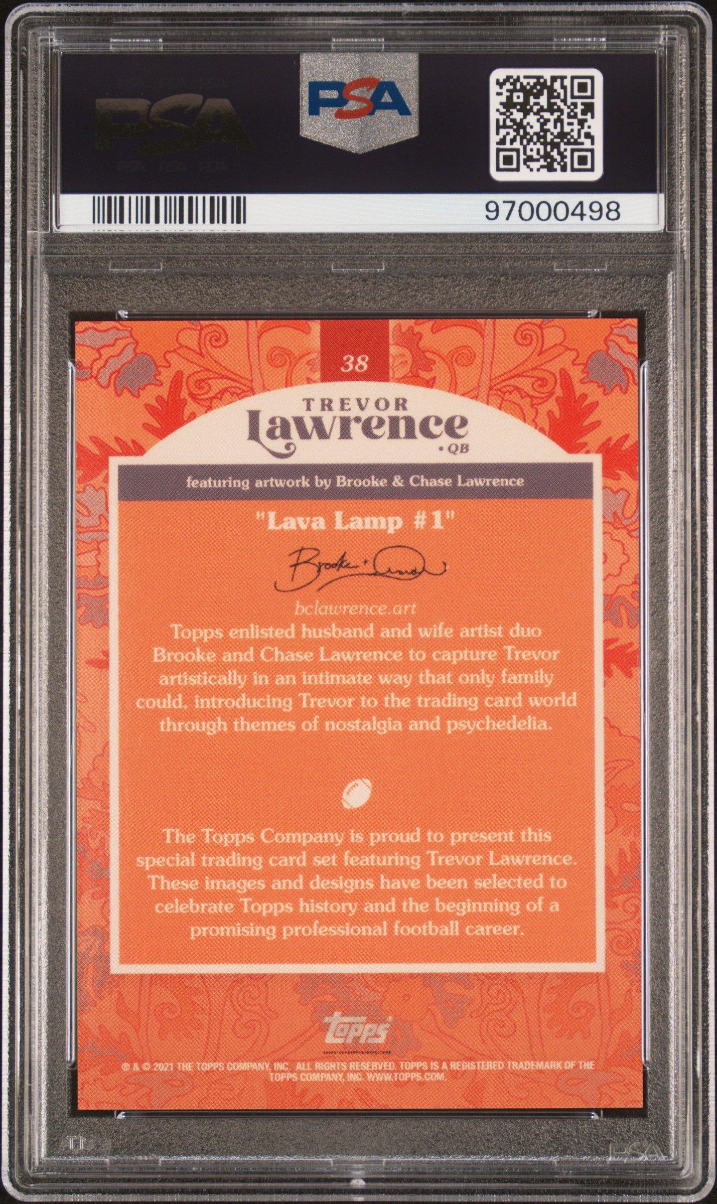 2021 Topps X Trevor Lawrence 38 Trevor Lawrence PSA 10