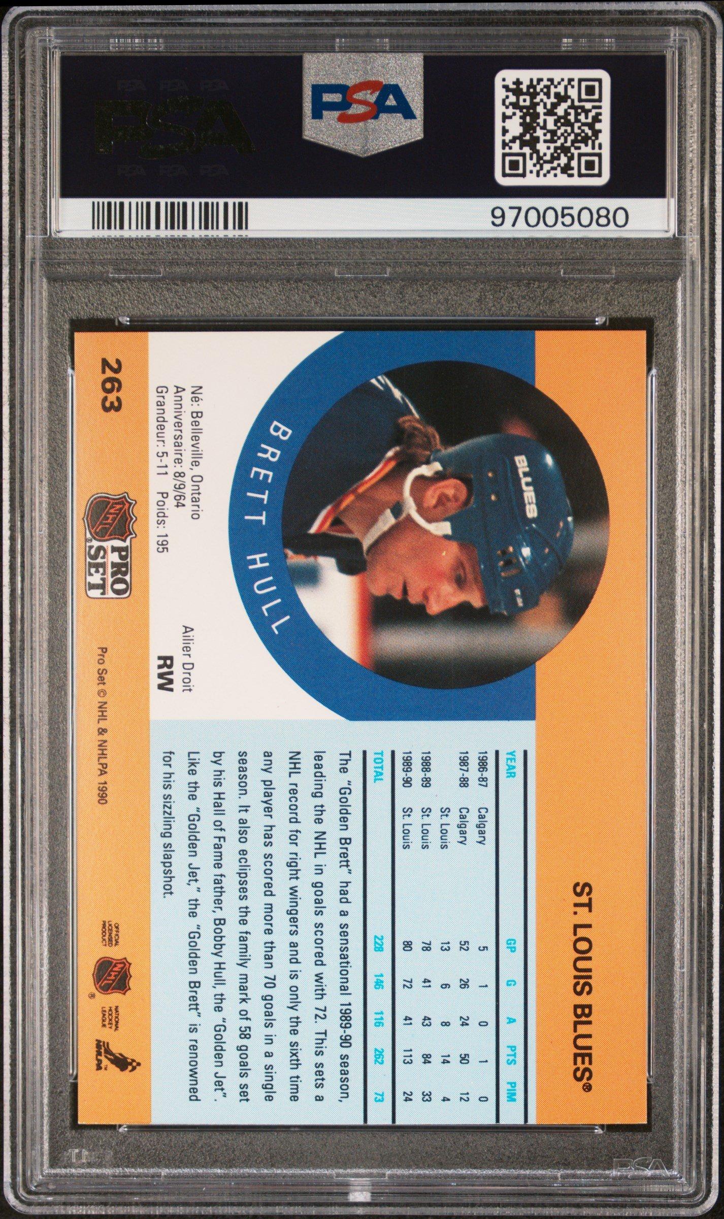 1990 Pro Set 263 Brett Hull PSA 9