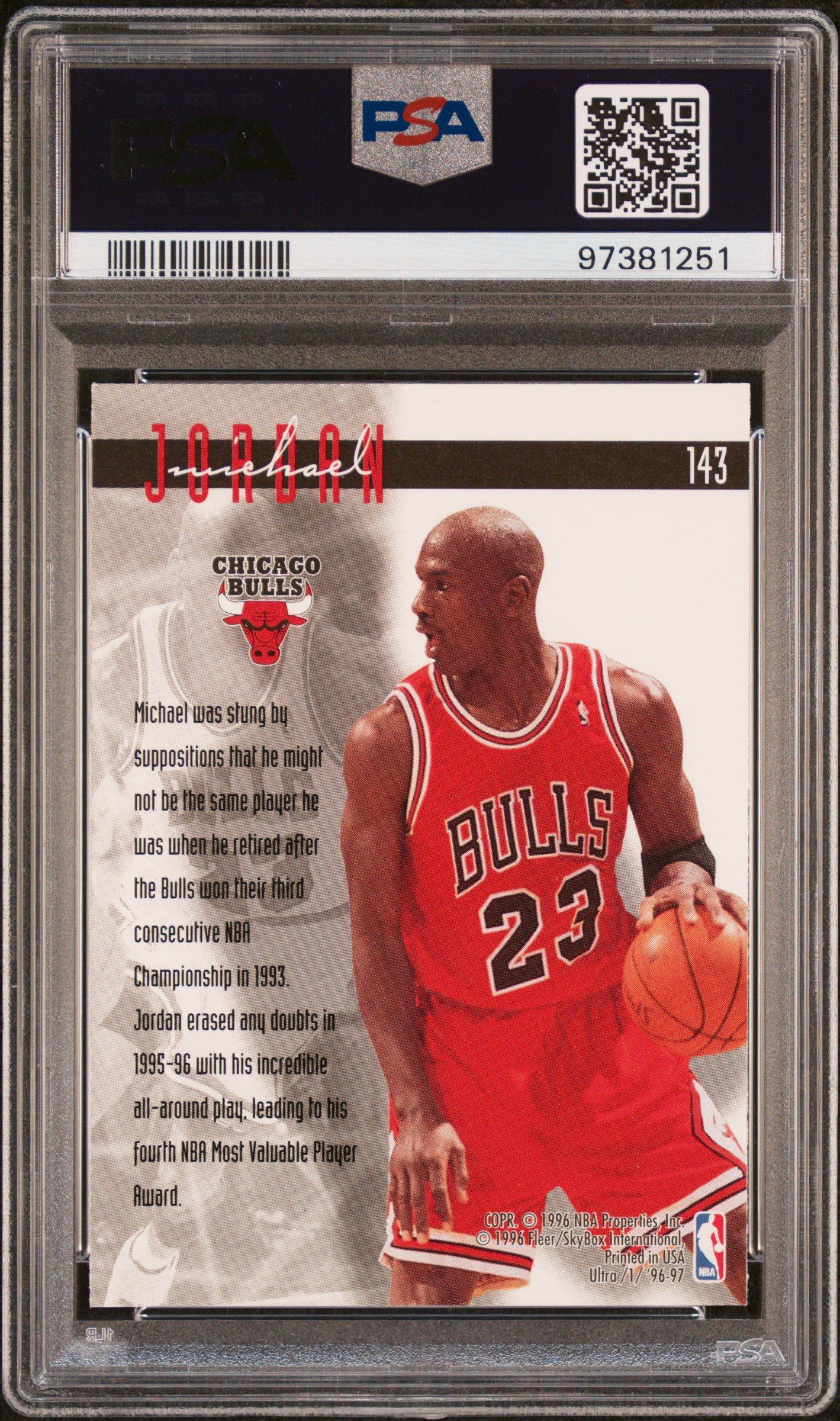 1996 Ultra 143 Michael Jordan PSA 9 Graded Card | GameStop