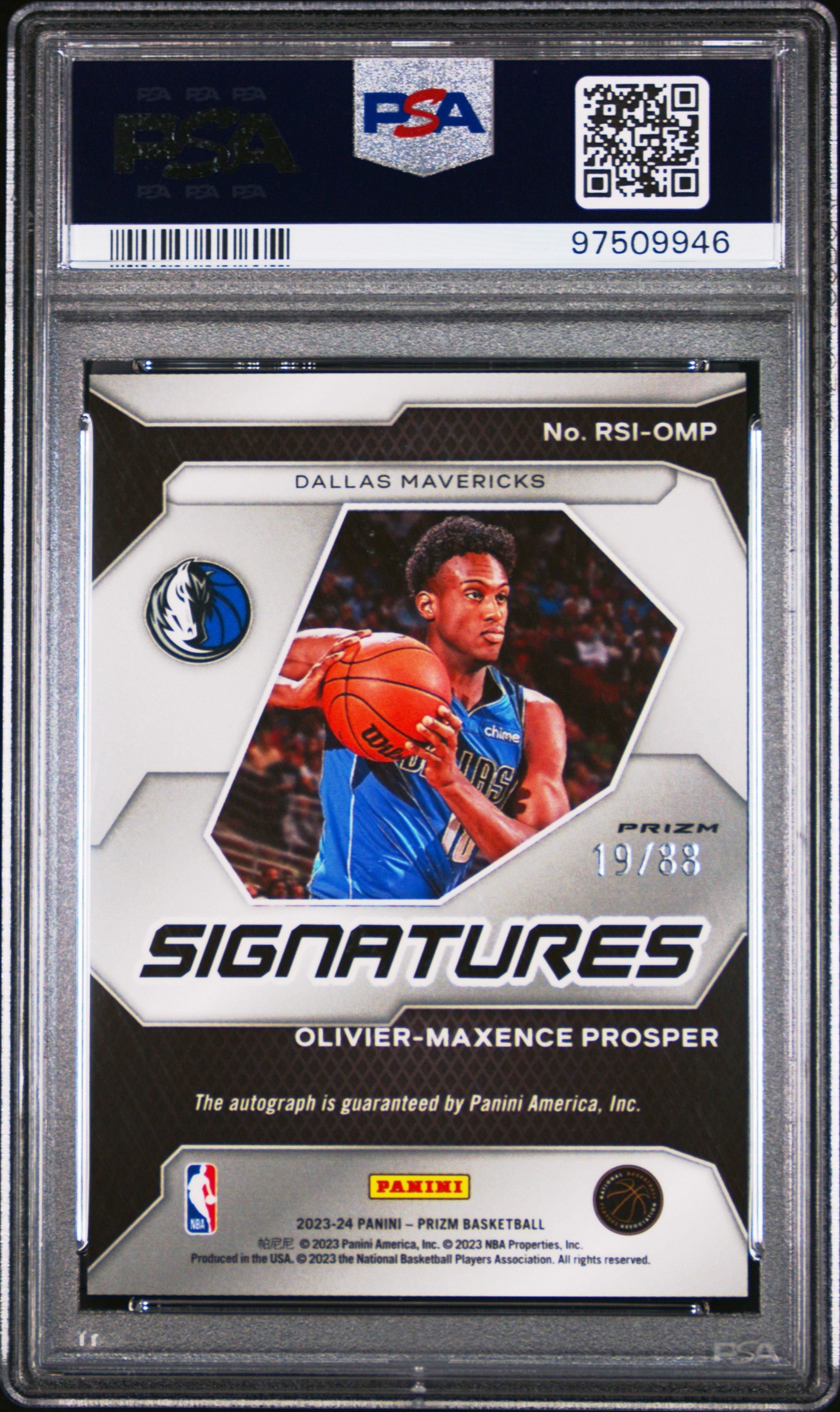 2023 Panini Prizm Rookie Signatures Rsiomp Olivier-maxence Prosper Red PSA 10