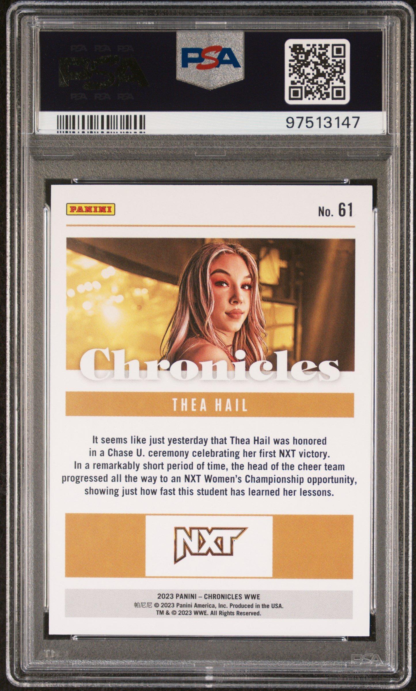 2023 Panini Chronicles Wwe 61 Thea Hail Red PSA 9