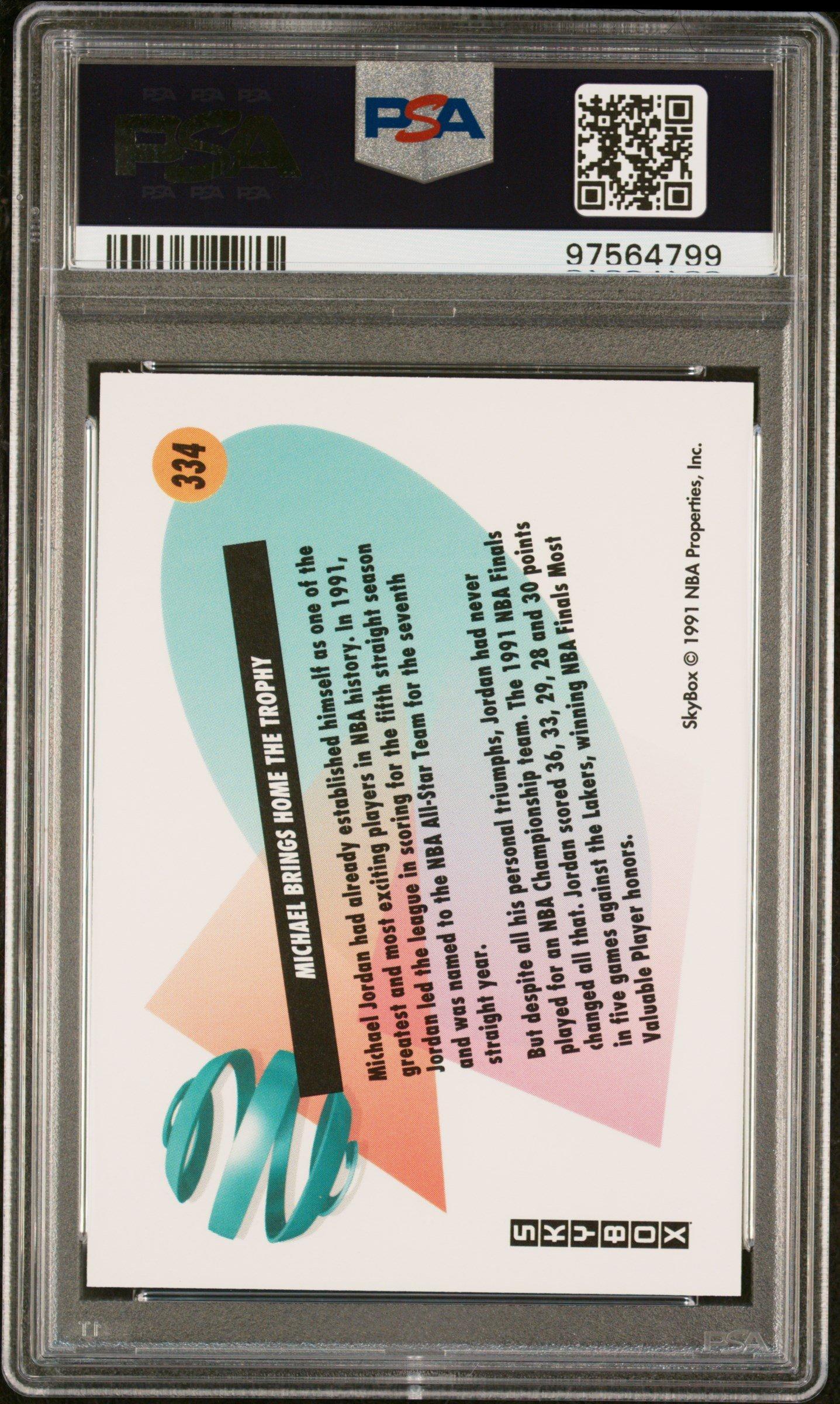1991 Skybox 334 Michael Jordan PSA 10