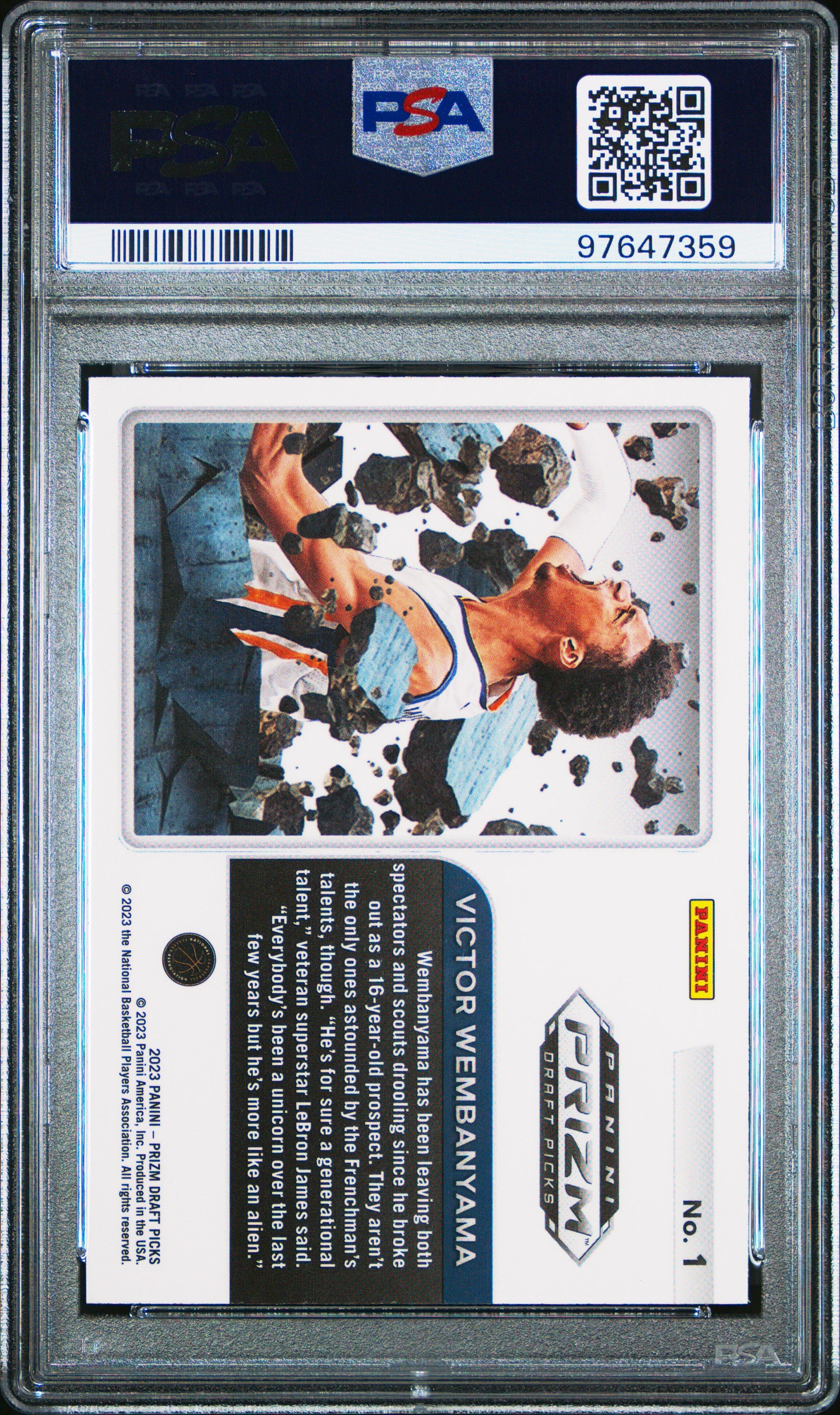2023 Panini Prizm Draft Picks Prizm Break 1 Victor Wembanyama PSA 10