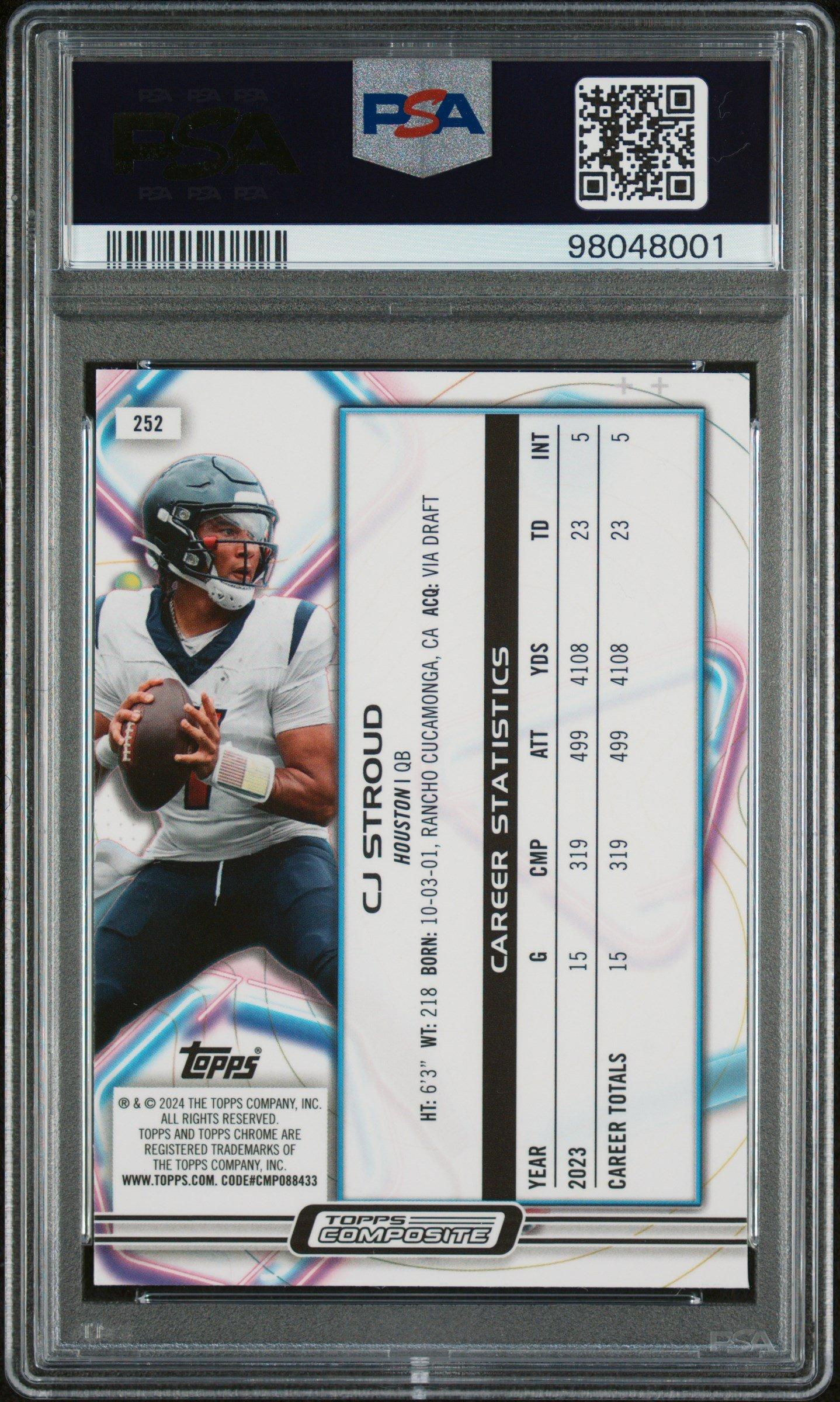 2023 Topps Composite 252 Cj Stroud PSA 10