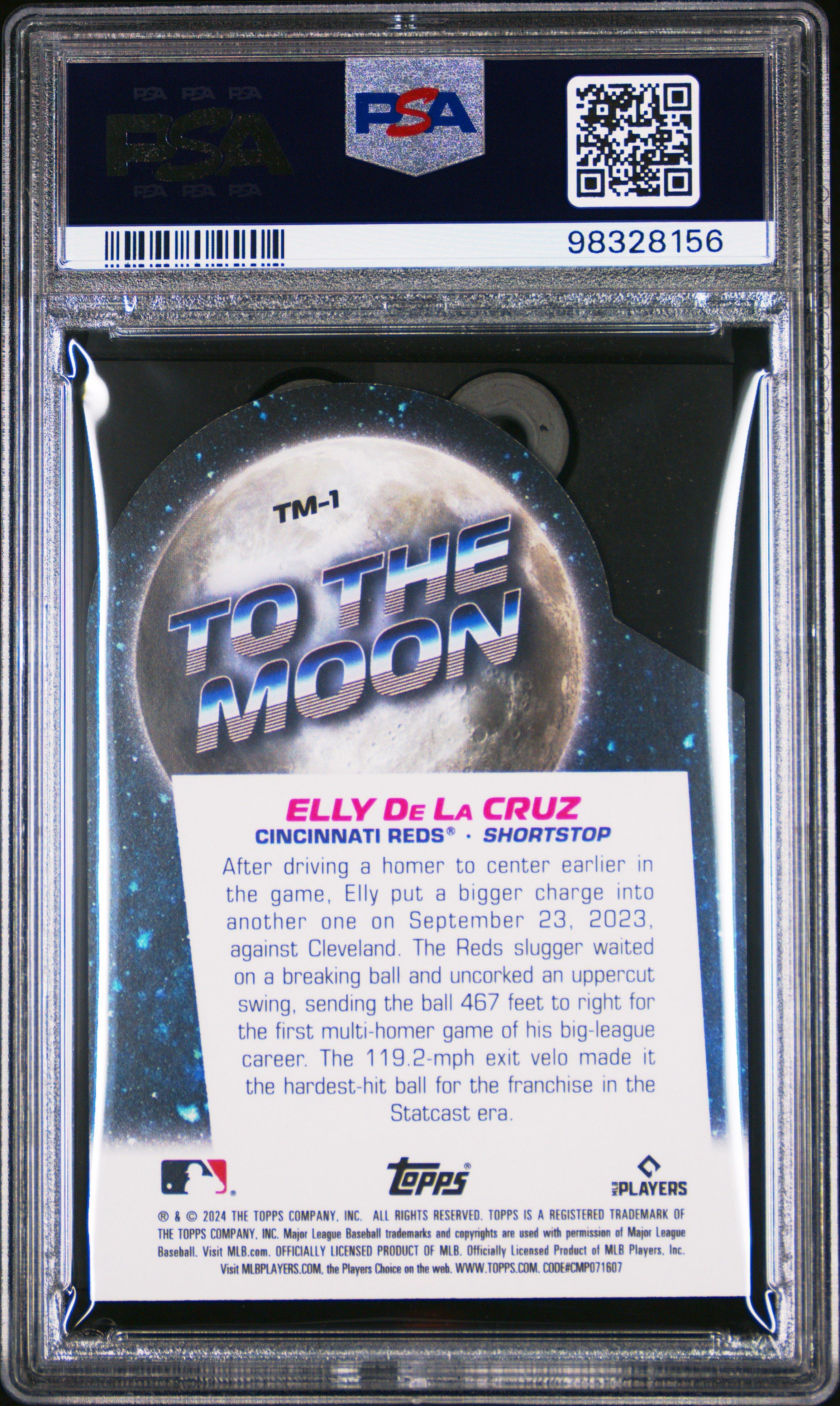 2024 Topps Big League To The Moon Die-cuts Tm1 Elly De La Cruz PSA 10