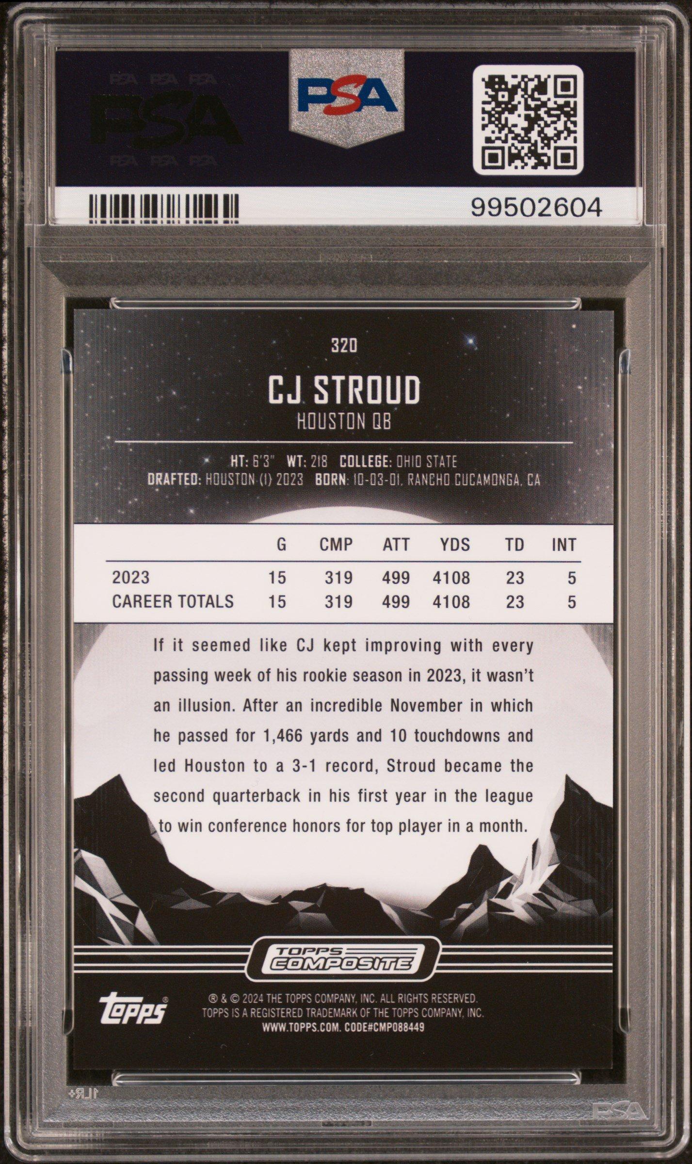 2023 Topps Composite 320 Cj Stroud PSA 10
