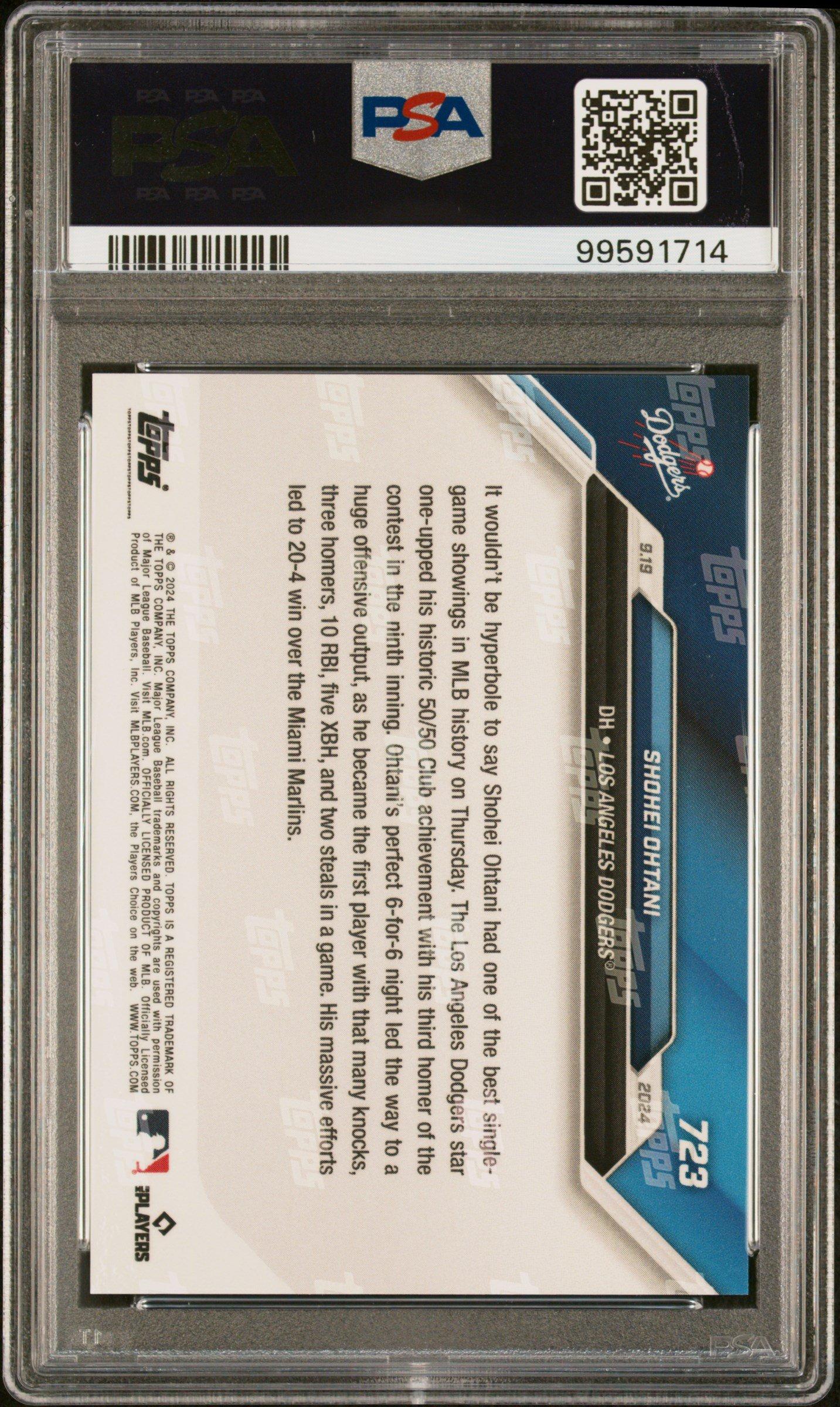 2024 Topps Now 723 Shohei Ohtani PSA 9