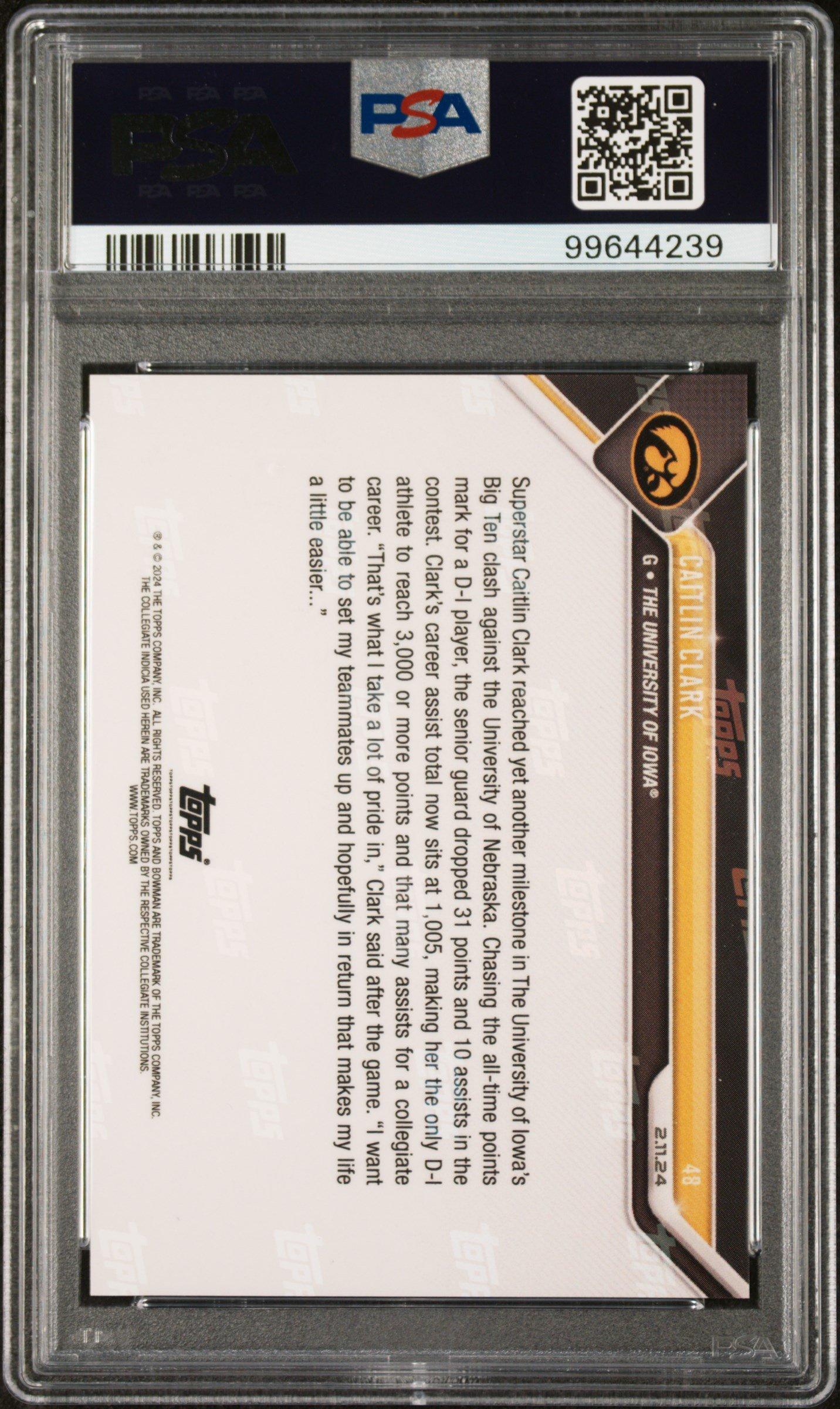2023 Bowman U Now 48 Caitlin Clark PSA 10