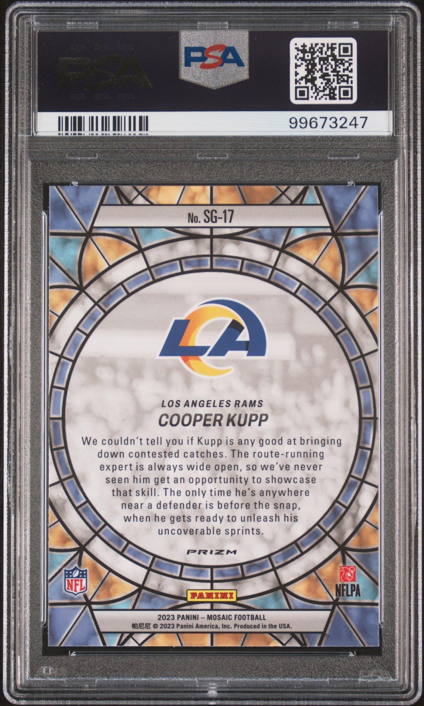 2023 Panini Mosaic Stained Glass Sg17 Cooper Kupp PSA 9
