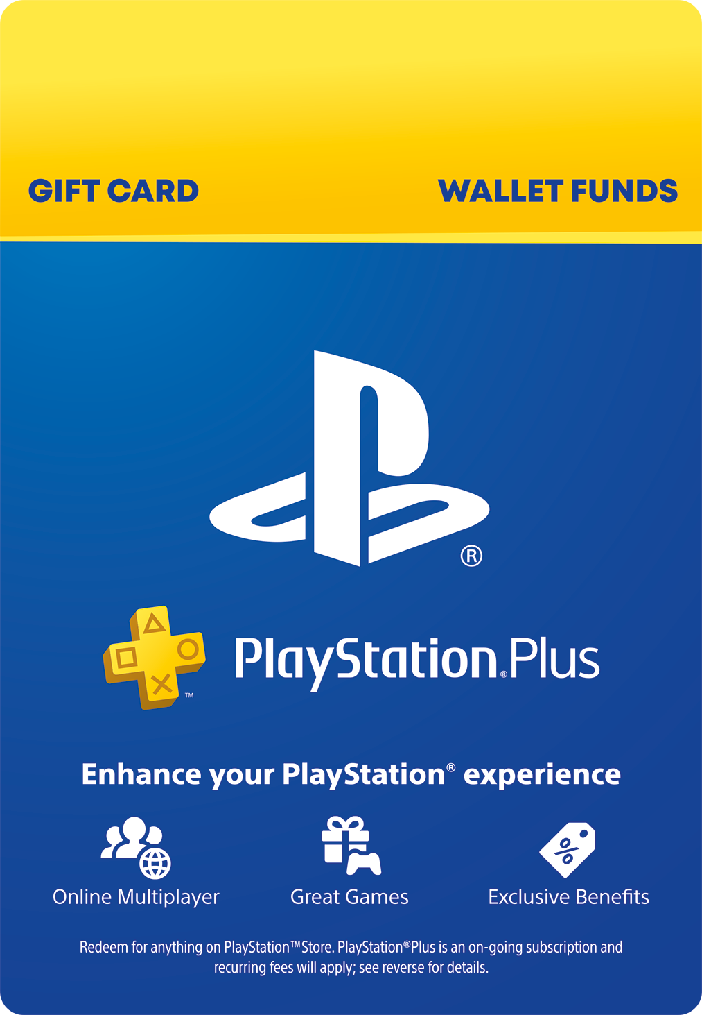 Ps plus on sale membership card