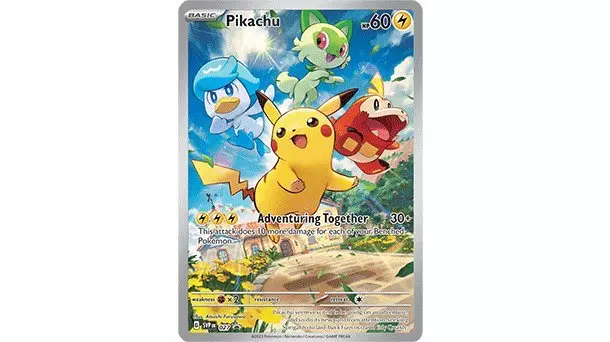 Full-art foil promo card featuring Pikachu.