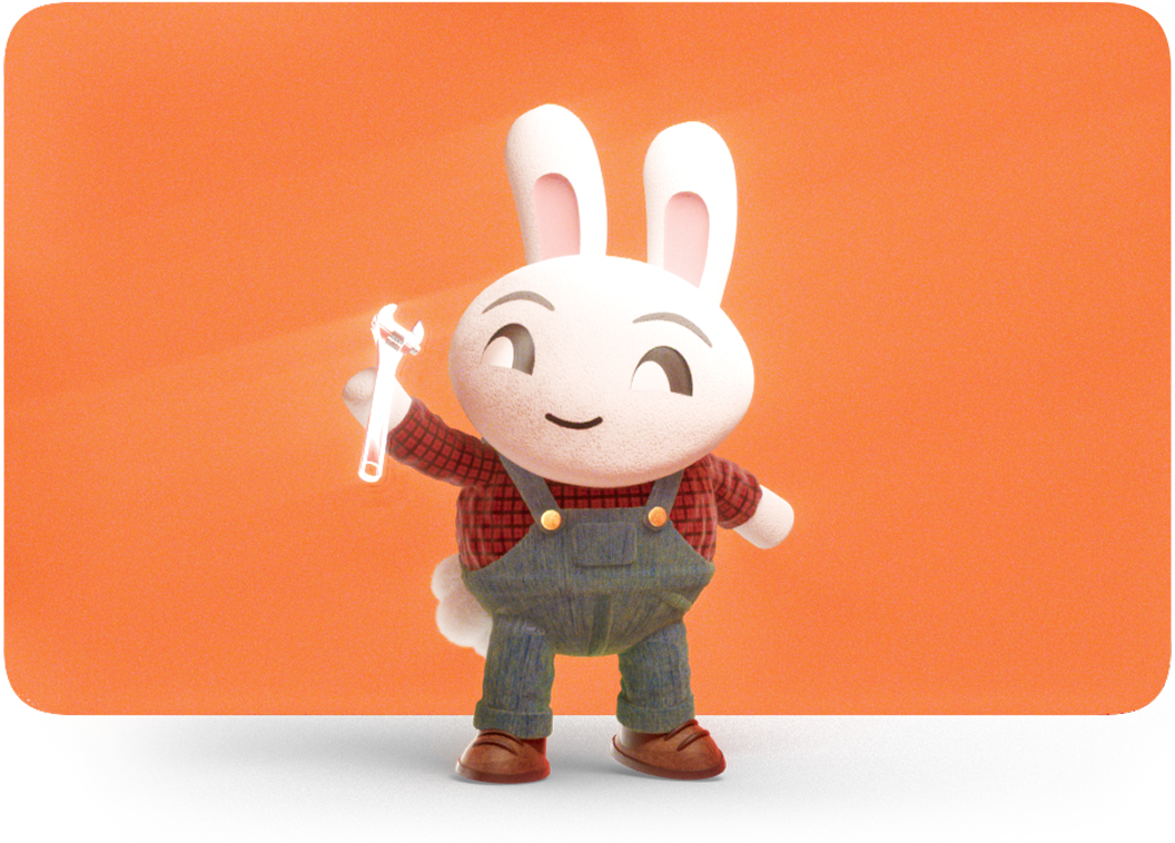 Character wih a hammer